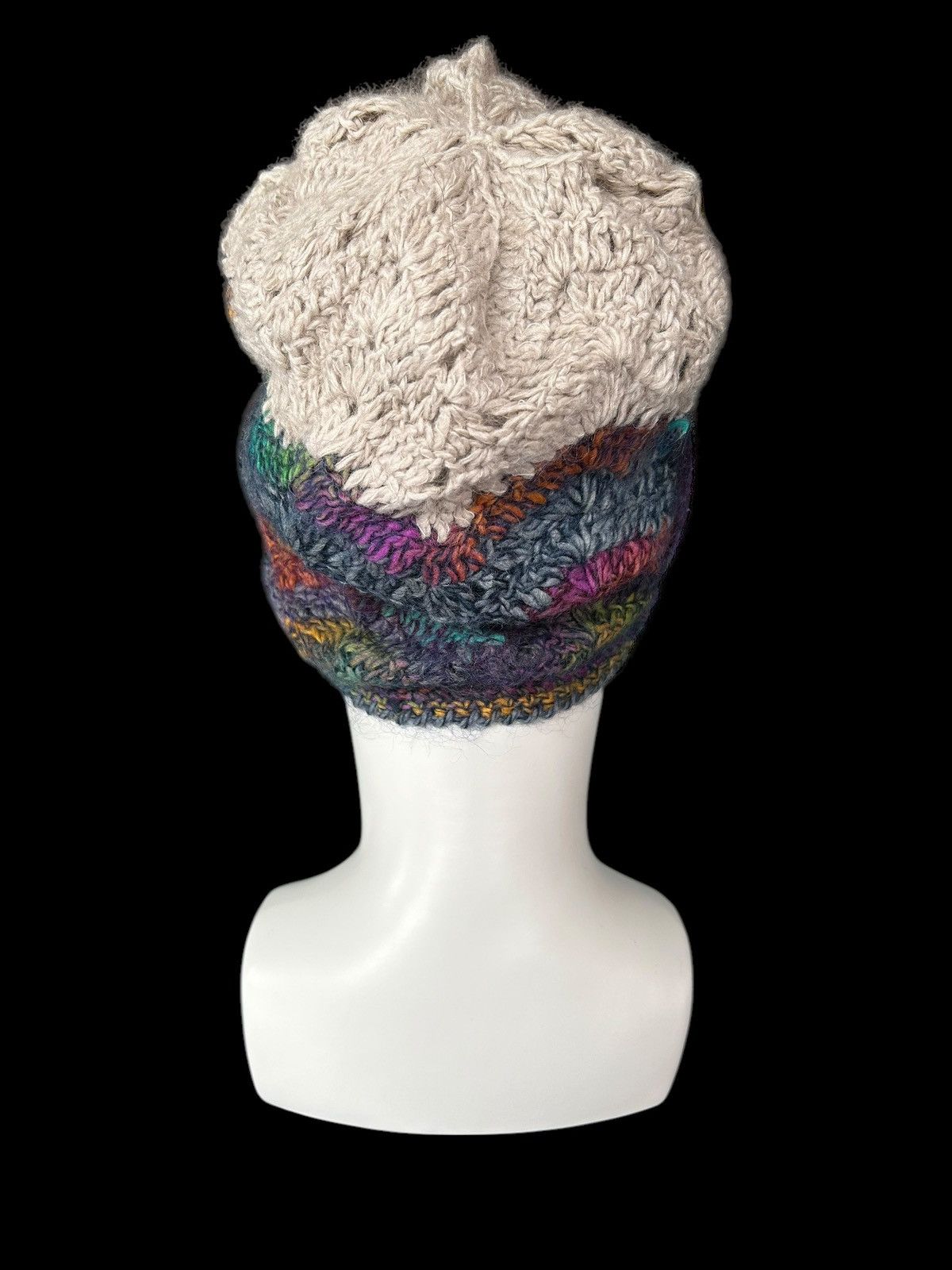 Japanese Brand × Kapital × Vintage Crochet Knitted Handmade big Beanie Hats Rare Size ONE SIZE - 2 Thumbnail