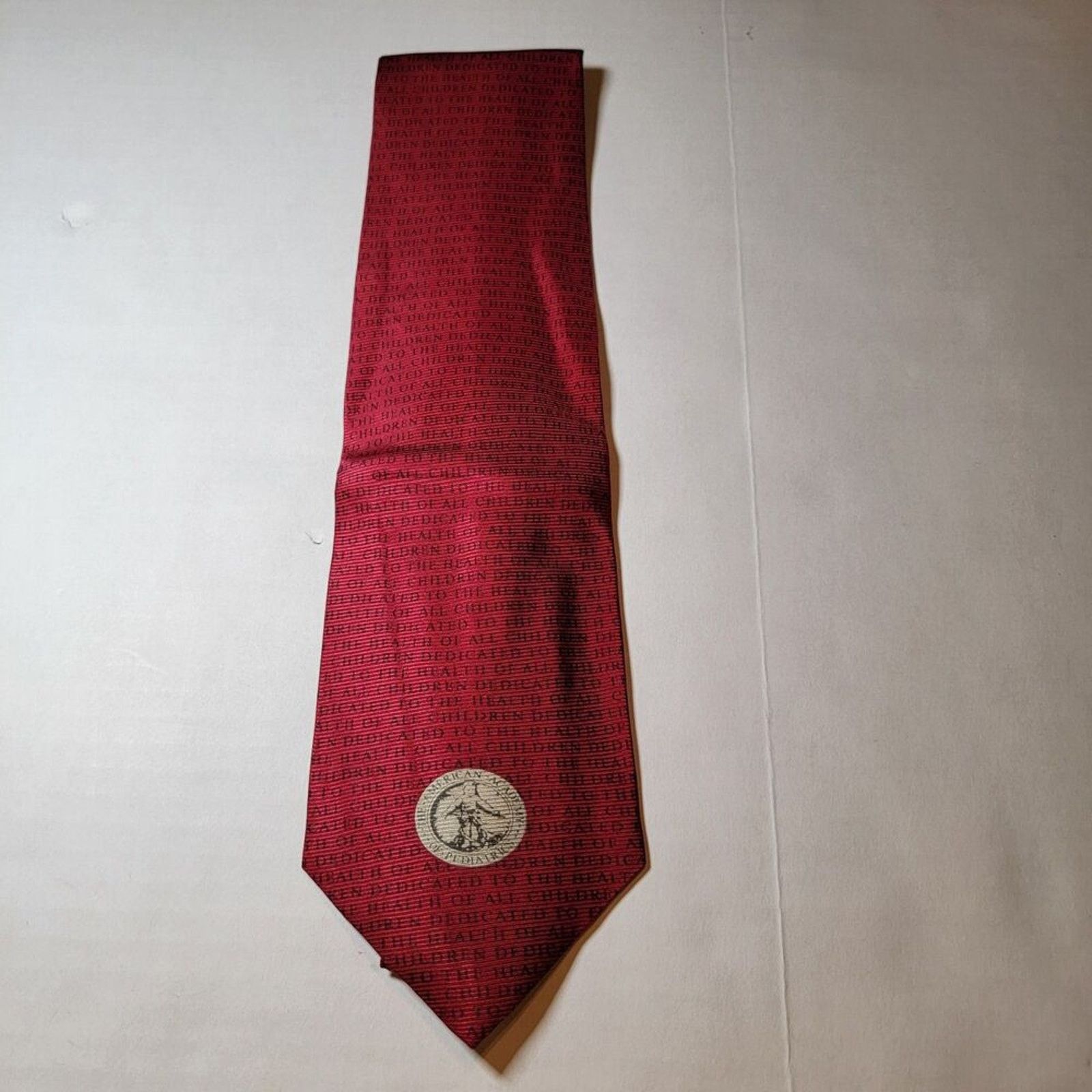 Other American Academy Of Pediatrics Tie Burgundy w/ Logo Silk Size ONE SIZE - 2 Thumbnail