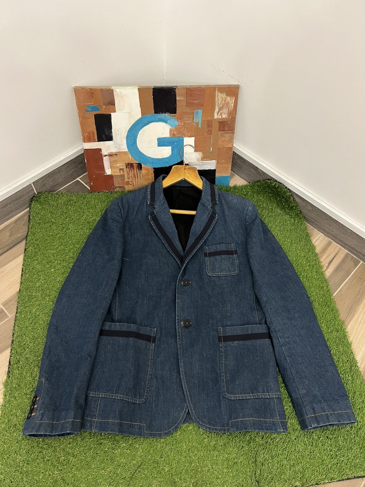 Sample Alexander McQueen Denim Jacket Blazer Y2k Luxury