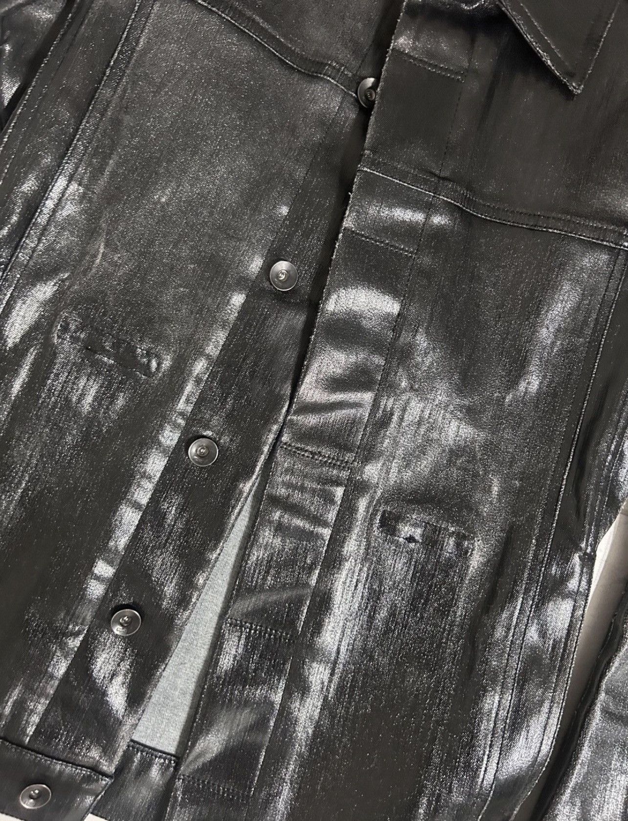 Rick Owens Rick Owens SAMPLE Heavy Wax Trucker Jacket Size US S / EU 44-46 / 1 - 2 Thumbnail