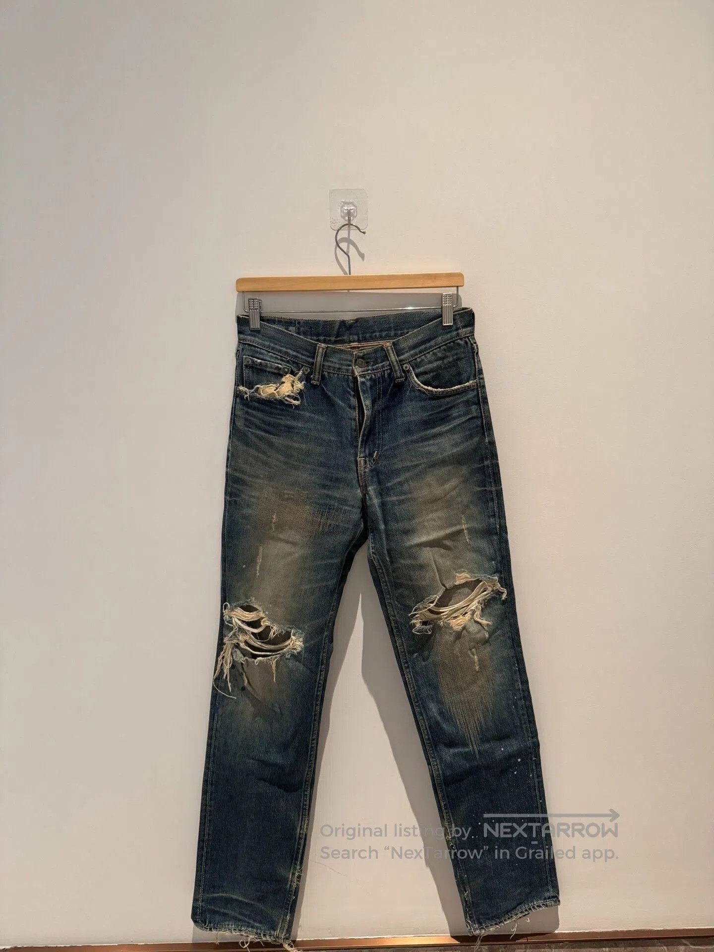 Visvim Visvim Slim Fit Distressed Jeans. Size US 32 / EU 48 - 1 Thumbnail