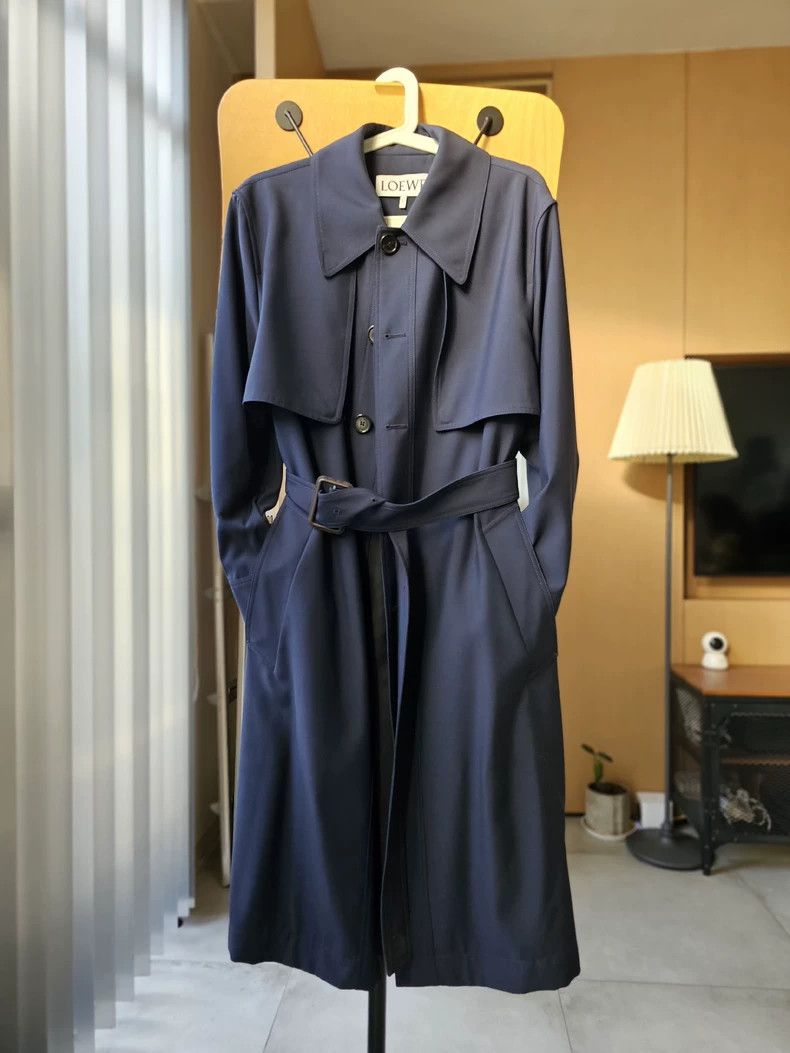 LOEWE Men's Mid-Length Trench Coat - dmc