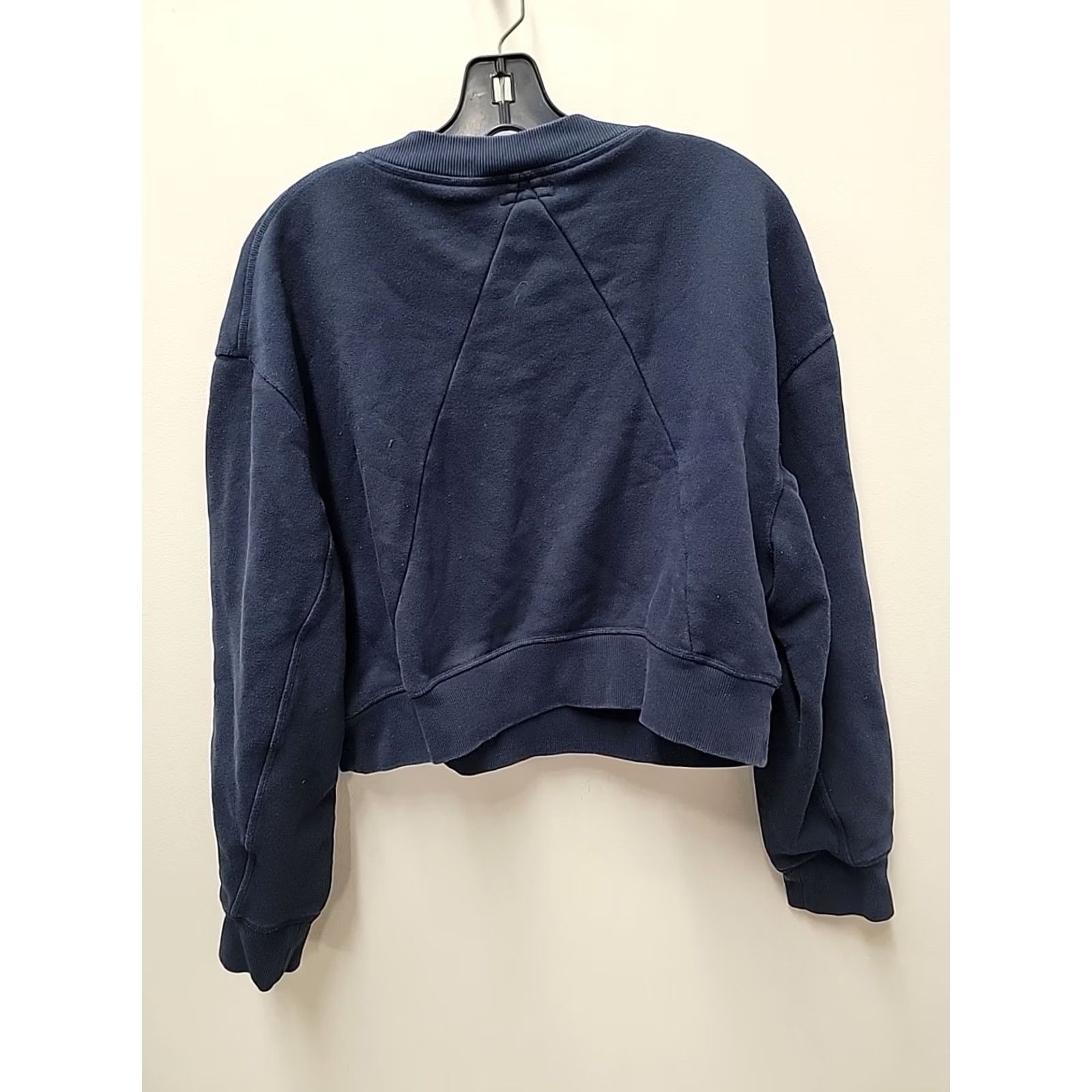 Rag & Bone rag & bone Sweatshirt Pullover Crew Neck Long Sleeve Blue M Womens Crop Graphic Embroidered Activewear Size M / US 6-8 / IT 42-44 - 7 Thumbnail