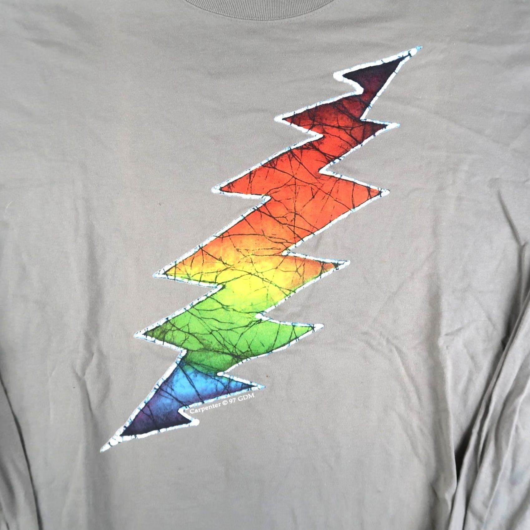 Vintage VINTAGE Grateful Dead T Shirt Mens XL Gray Long Sleeve 2000s Lightning Bolt Skull Music Band T-Shirt Size US XL / EU 56 / 4 - 3 Thumbnail
