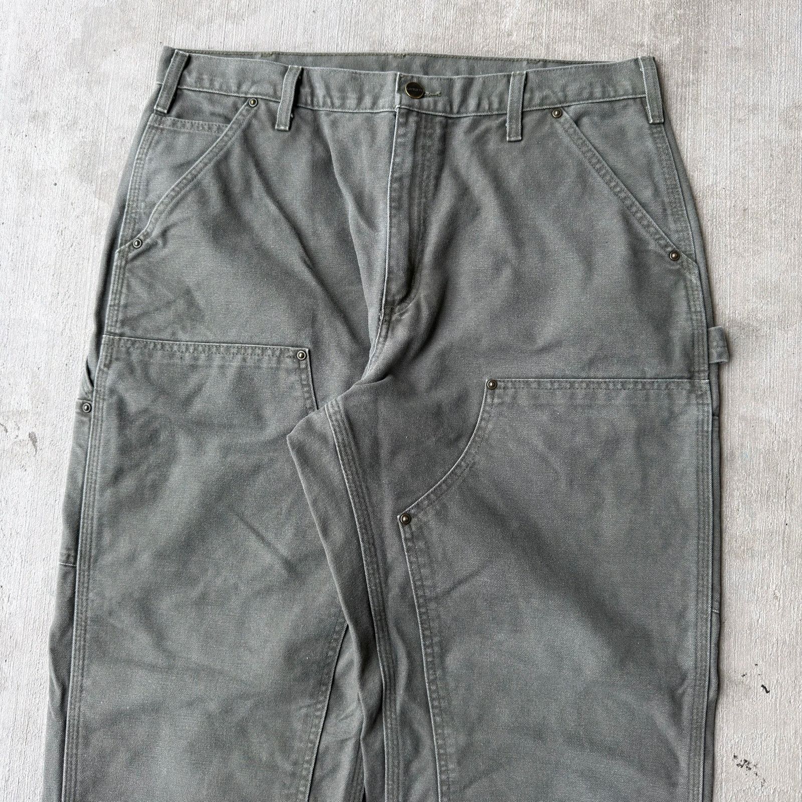 Carhartt × Vintage Carhartt green double knee work wear carpenter pants Size US 34 / EU 50 - 2 Thumbnail