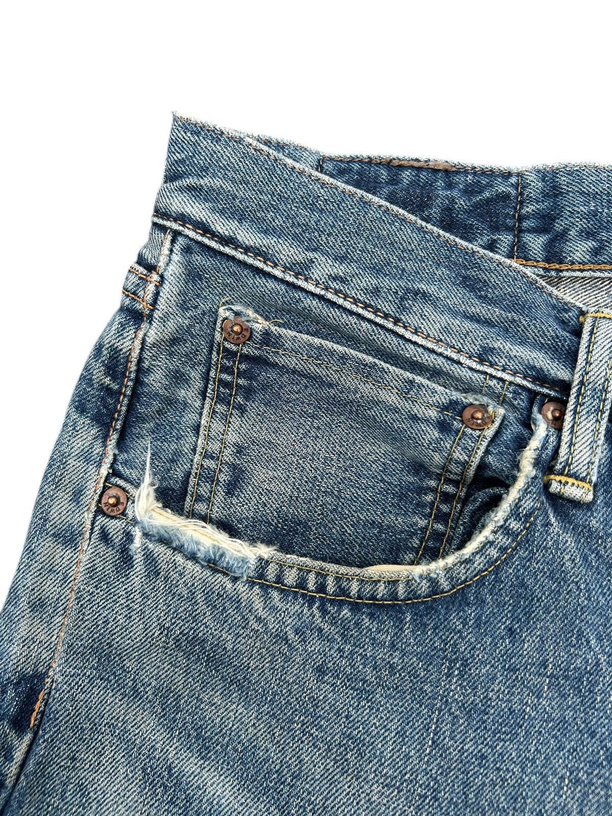 Kapital Vintage Edwin 505X Selvedge Distressed Denim Jeans Size US 32 / EU 48 - 9 Thumbnail