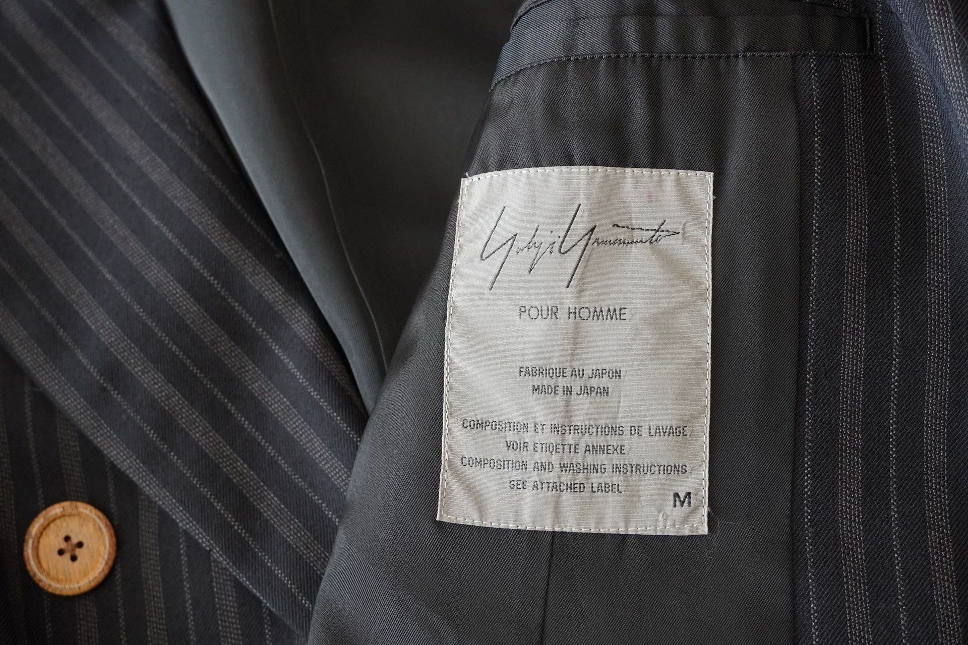 Yohji Yamamoto Yohji Yamamoto 95AW Rokumeikan Striped DB Jacket Size M Size US M / EU 48-50 / 2 - 5 Thumbnail