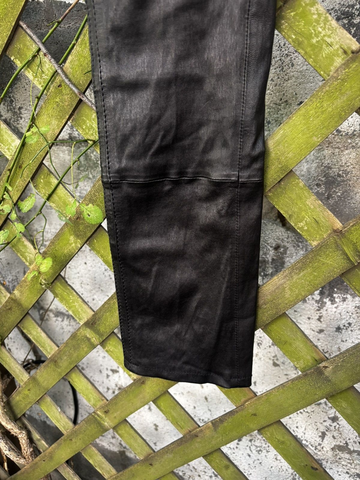 Dior Dior Homme AW08 Ribbed Leather Moto Pants Size US 30 / EU 46 - 14 Thumbnail