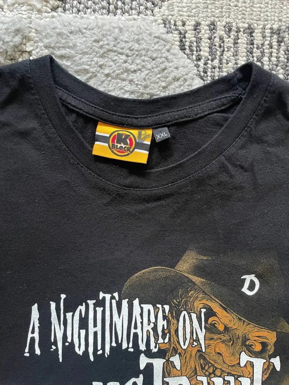 Vintage Vintage Nightmare On Lennestreet T Shirt Freddy Krueger Size US XL / EU 56 / 4 - 3 Thumbnail