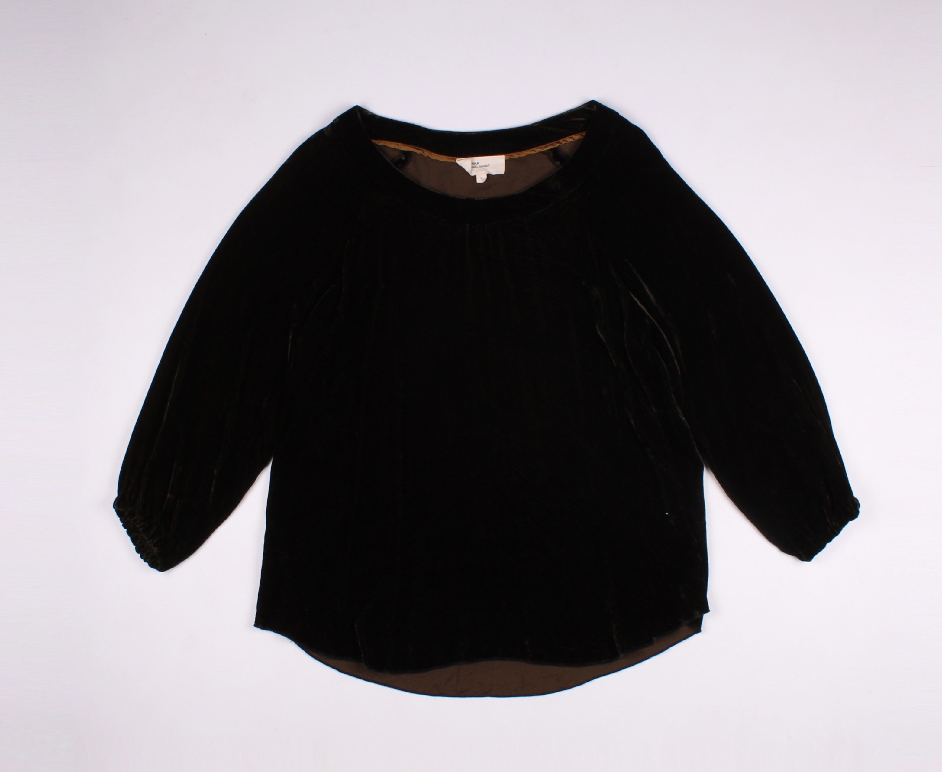Isabel Marant Etoile Dark Green Velour Blouse Top