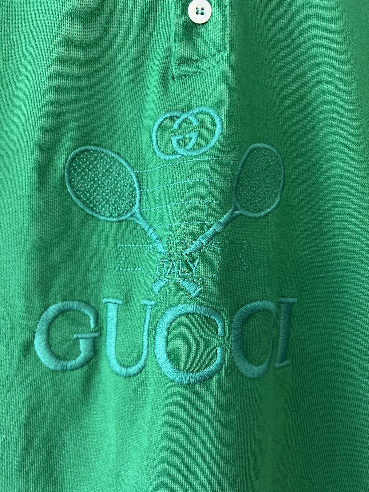 Gucci × Vintage Gucci Tennis Polo Shirt Youth Kids Toddler Size US XXS / EU 40 - 13 Thumbnail