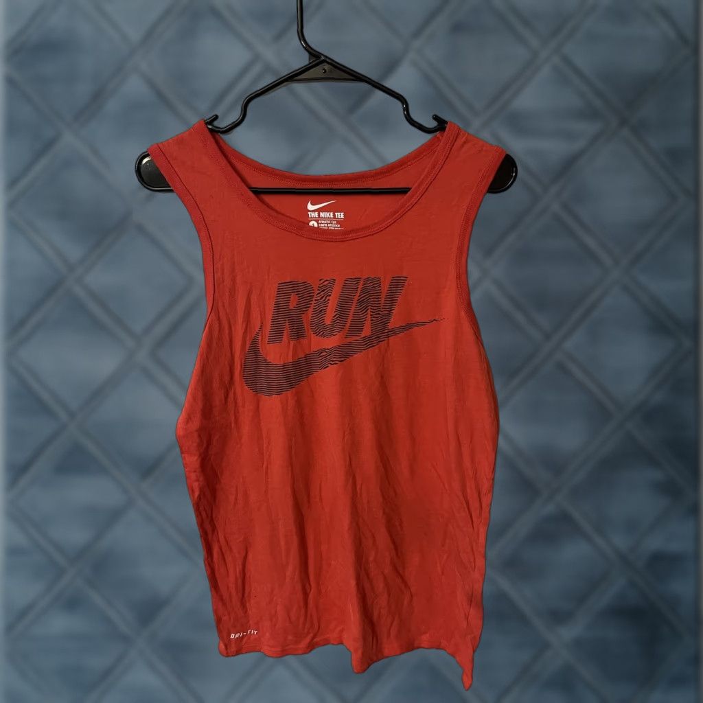 Nike Nike Dri-Fit Orange Sleeveless Racerback Small Tank Workout Running Athletic Size ONE SIZE - 1 Thumbnail