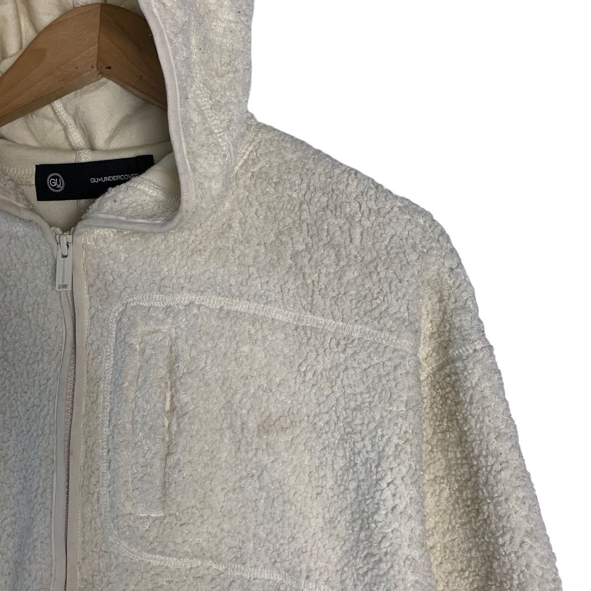 GU × Undercover Gu x Undercover Fleece Hooded Long Jacket Size XS / US 0-2 / IT 36-38 - 6 Thumbnail