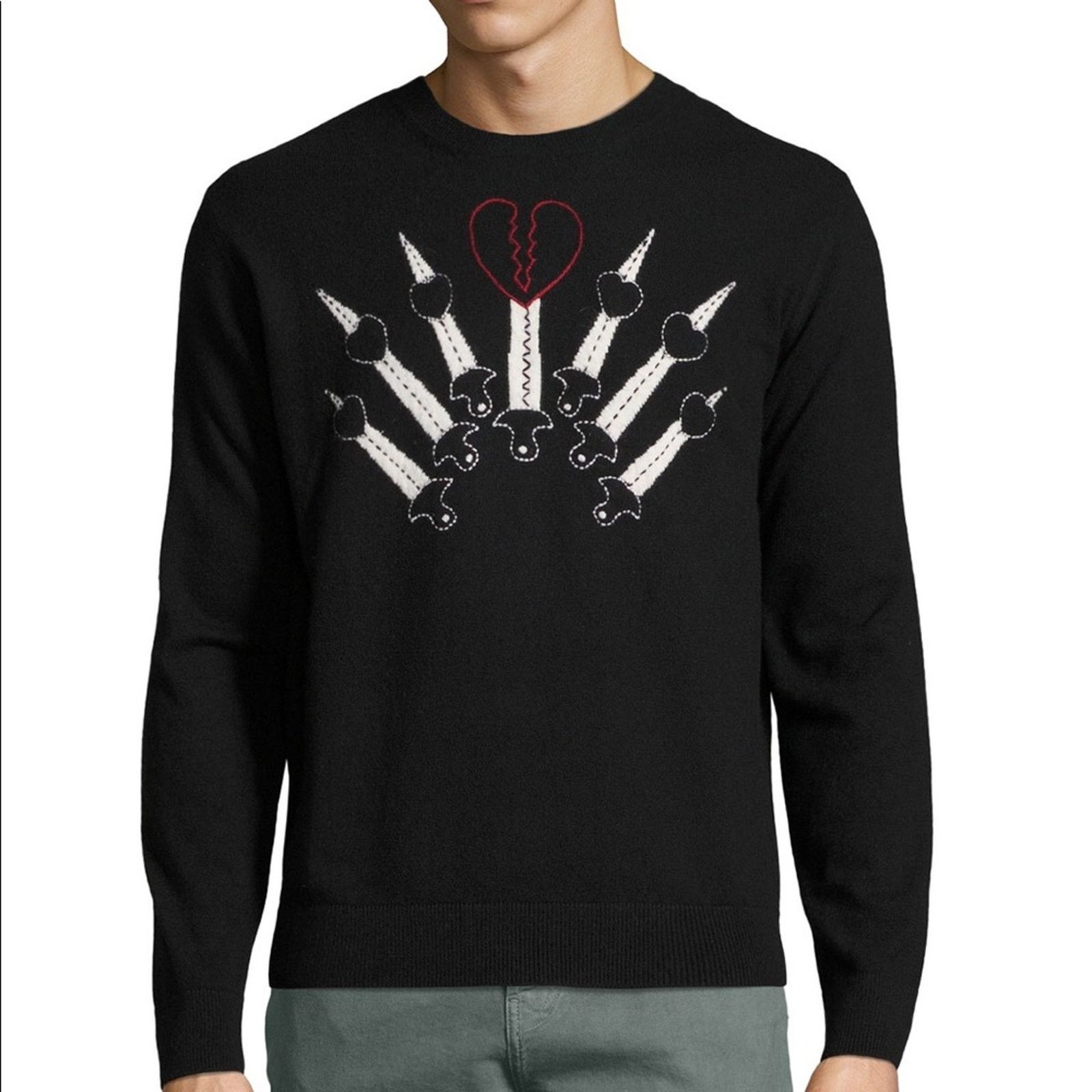 Valentino valentino love blade cashmere-blend sweater Size US S / EU 44-46 / 1 - 1 Thumbnail