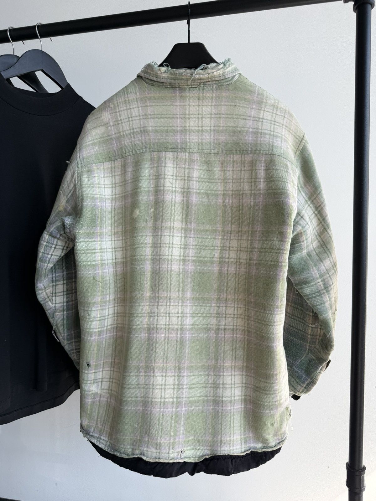 Vintage 90s Sickly Thrashed Distressed Padded Grunge Erd Flannel Size US M / EU 48-50 / 2 - 2 Thumbnail