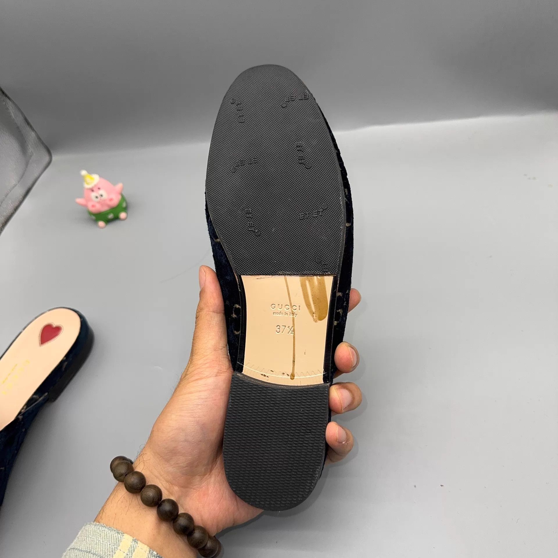 Gucci GUCCI Womens Princetown Navy Blue Slipper 37.5 Size US 7 / IT 37 - 7 Thumbnail