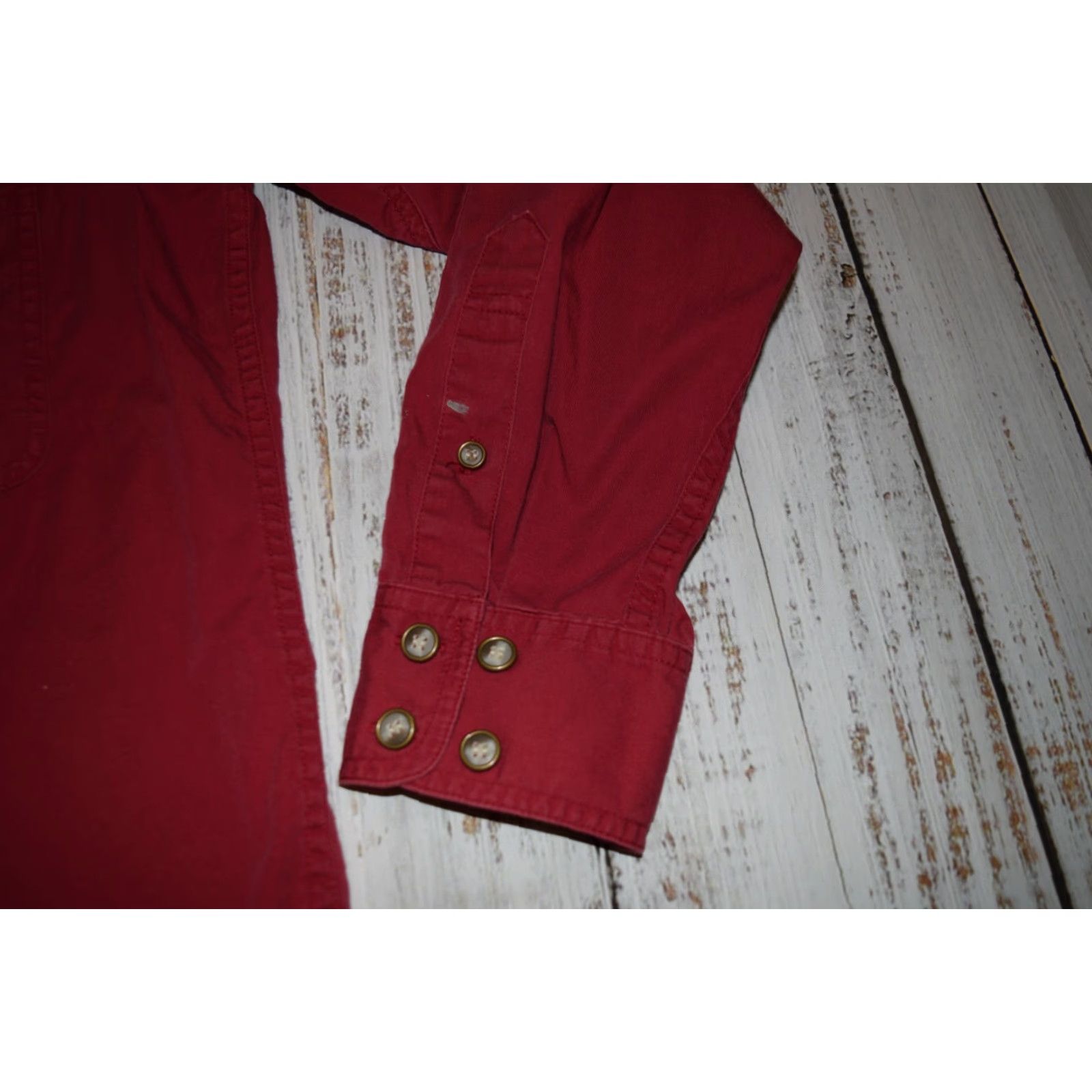 Vintage VINTAGE WOOLRICH Button-Front Shirt Mens Large Red 100% Cotton Classic Hiking Ventilated Fishing Long Sleeve Button-Up Size US L / EU 52-54 / 3 - 4 Thumbnail