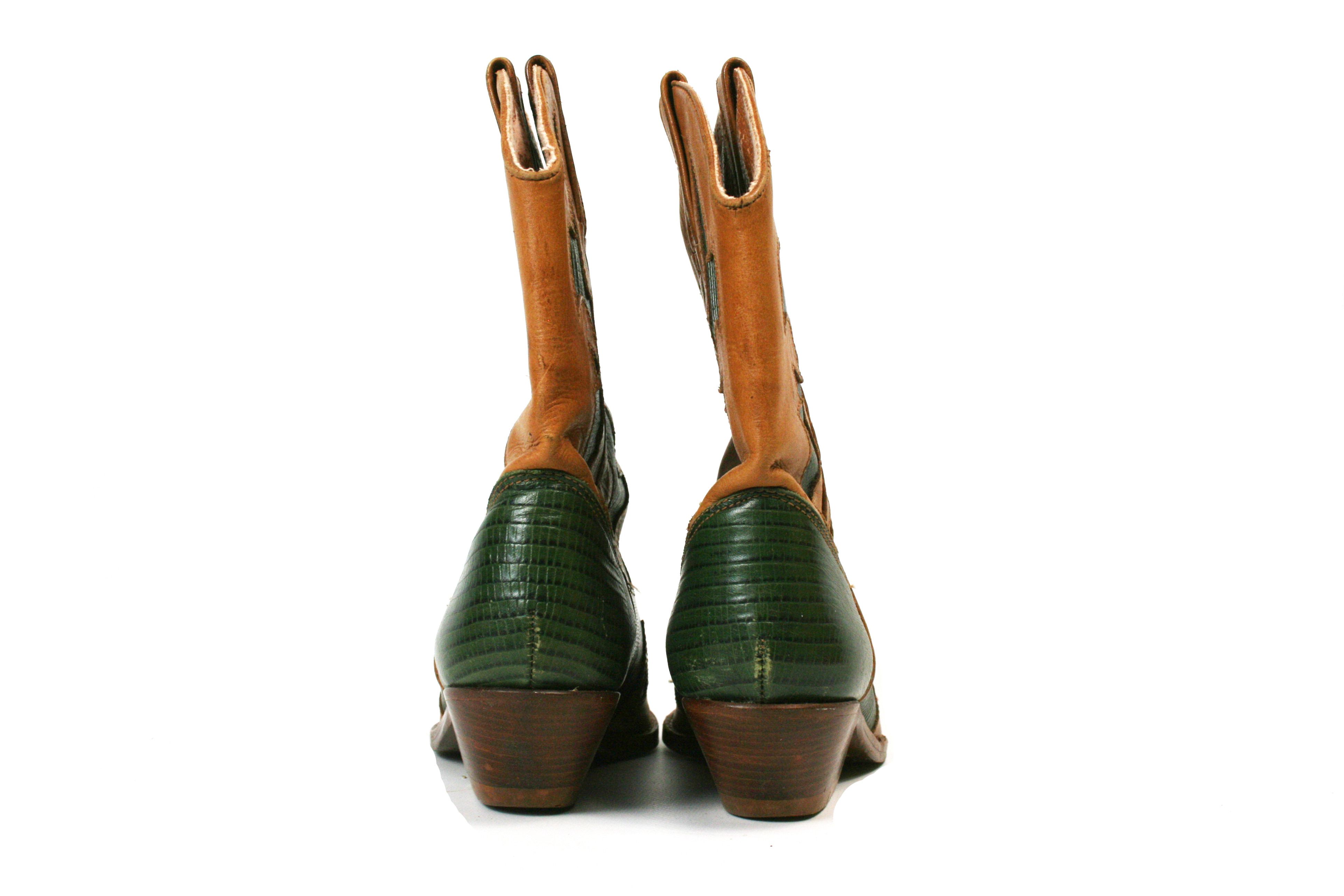 Cowboy Equipment Circle S Leather Cowboy Boots Made in Brazil Size US 7.5 / IT 37.5 - 9 Thumbnail