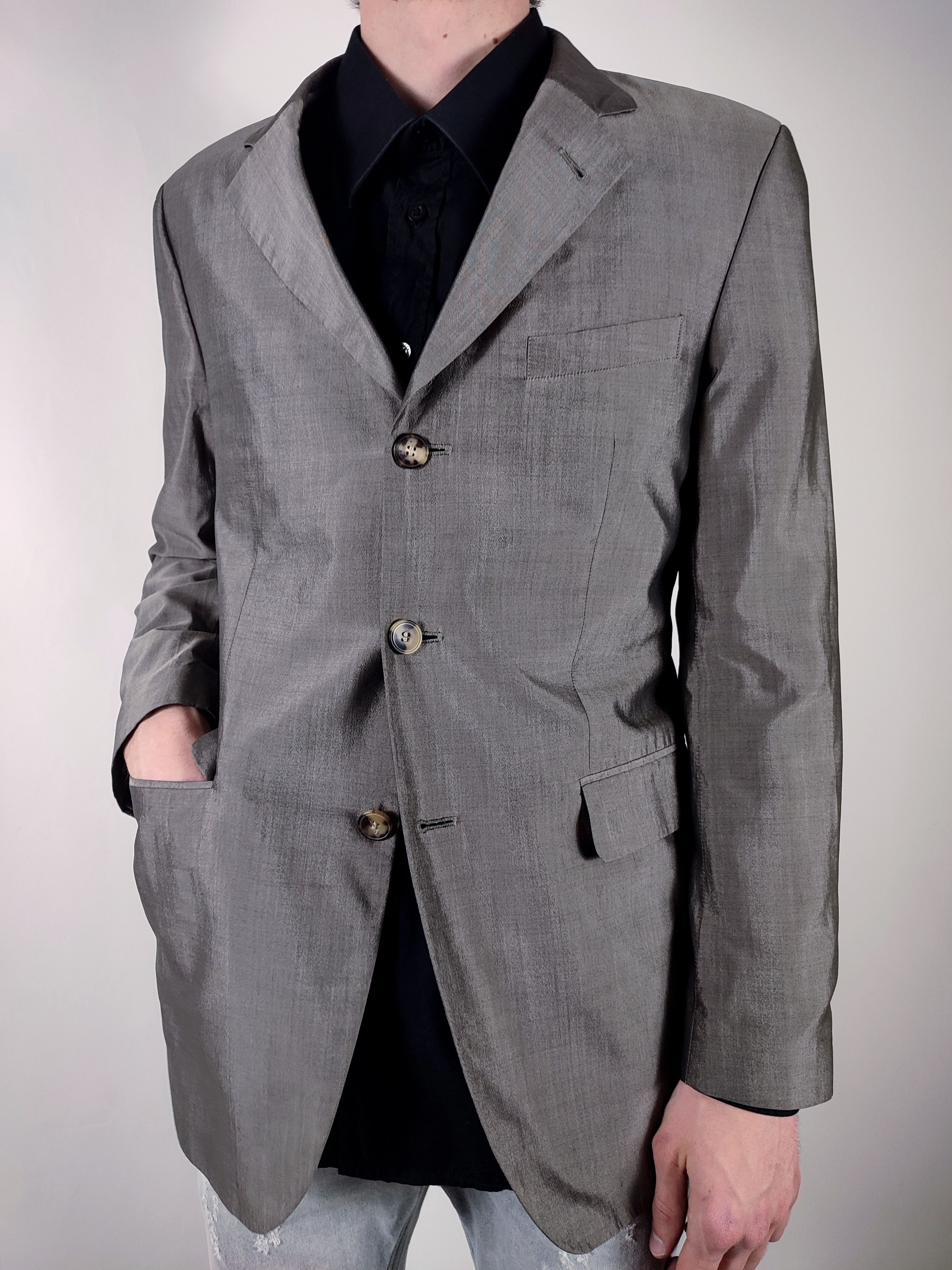 Hugo Hugo Boss 100% Silk Blazer Size 48R - 5 Thumbnail