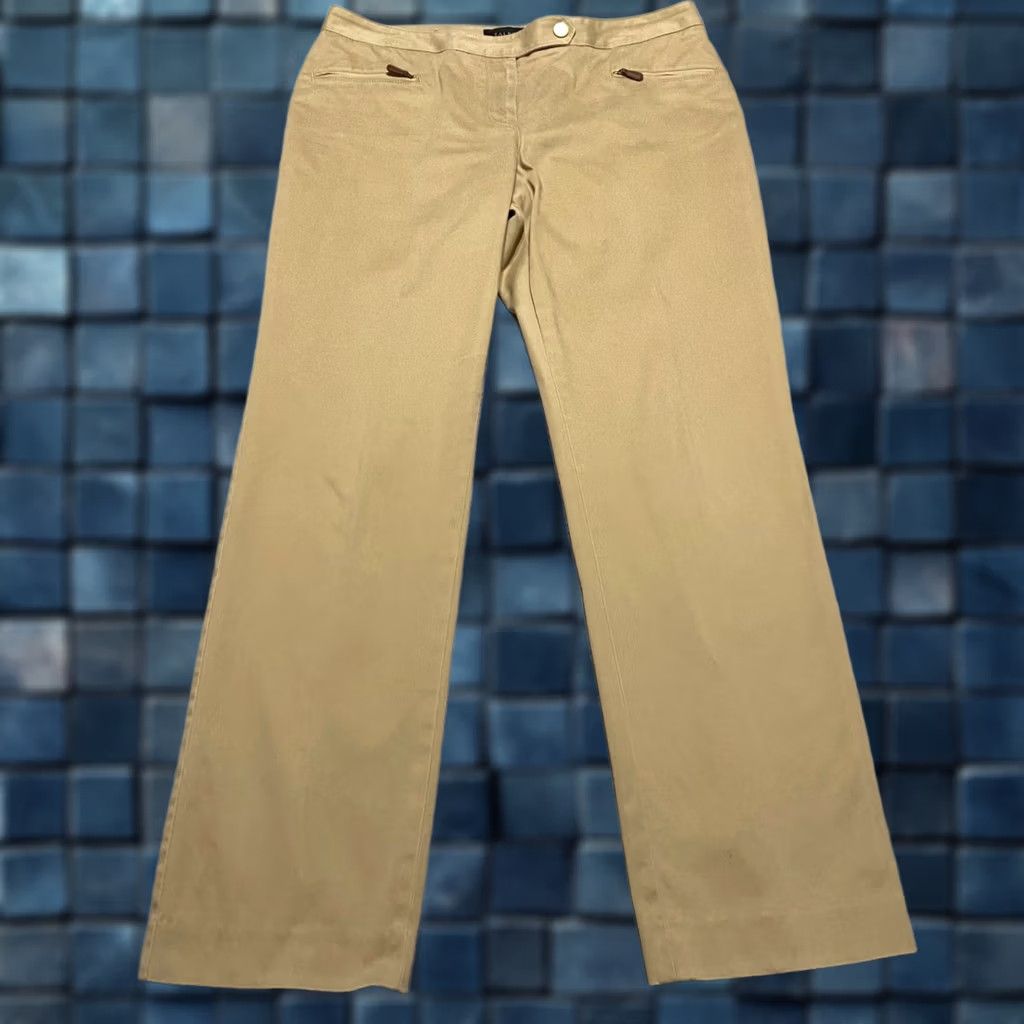 Talbots Talbots Womens 10 Beige Straight Dress Pants Mid Rise Business Office Size 32" / US 10 / IT 46 - 1 Thumbnail