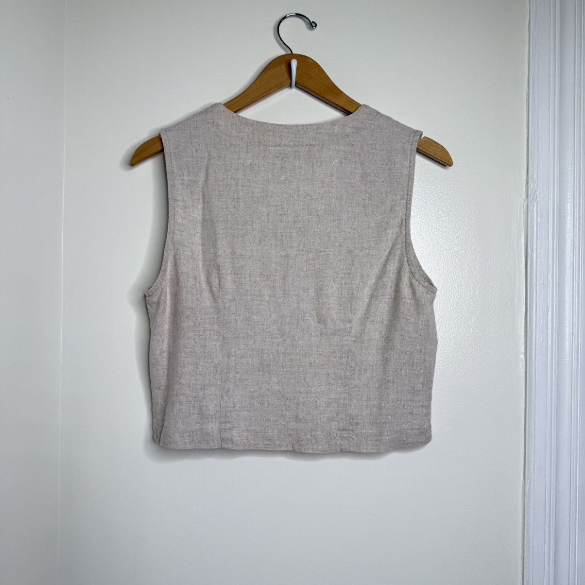 Vintage Vintage Carol Anderson Linen Blend Vest Top Size 8 Oatmeal Size M / US 6-8 / IT 42-44 - 4 Thumbnail