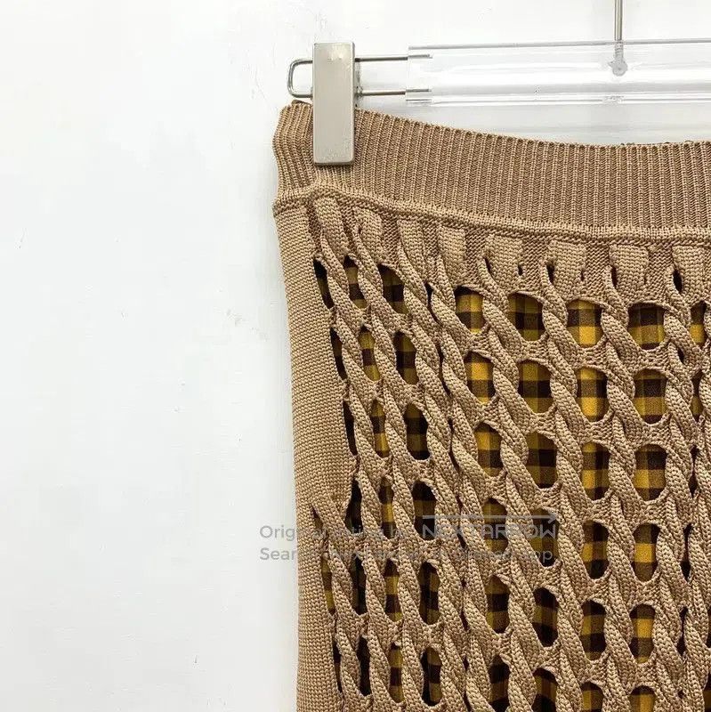 Fendi Fendi Brown Knitted Midi Skirt for Women . Size 30" / US 8 / IT 44 - 3 Thumbnail