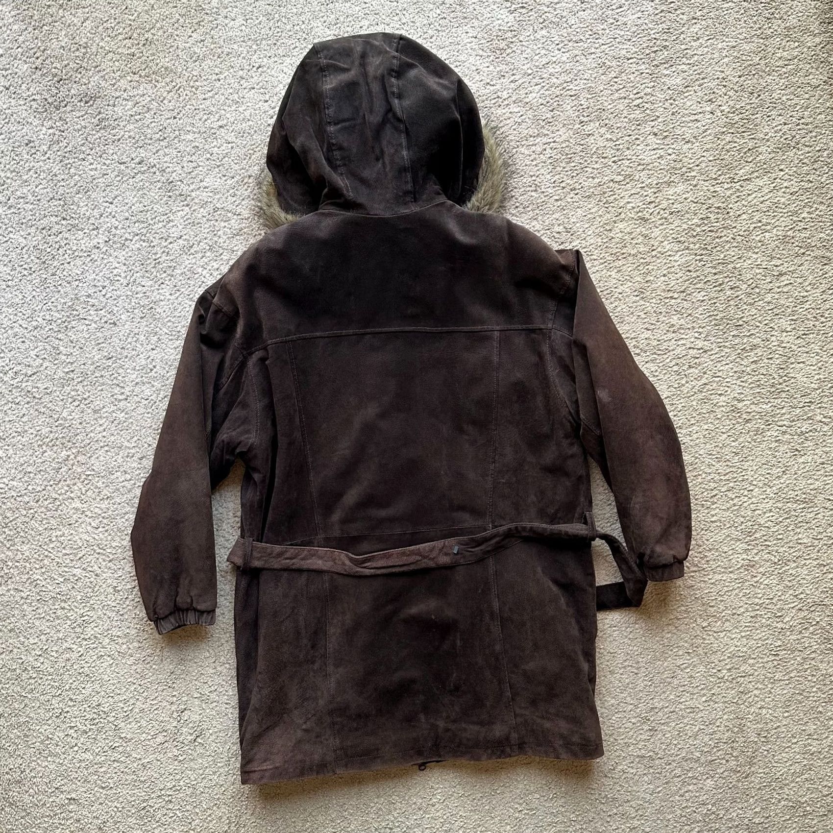 Vintage VINTAGE Wilsons Adventure Bound Leather Parka Jacket Mens Large Dark Brown Belted Zip Size US L / EU 52-54 / 3 - 2 Thumbnail