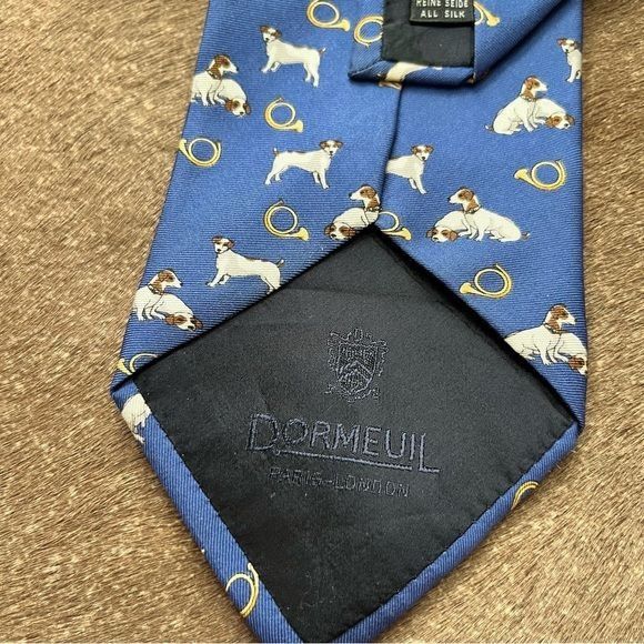 Designer Dormeuil Beagle Hunting Fox Horn Silk Tie Size ONE SIZE - 2 Thumbnail