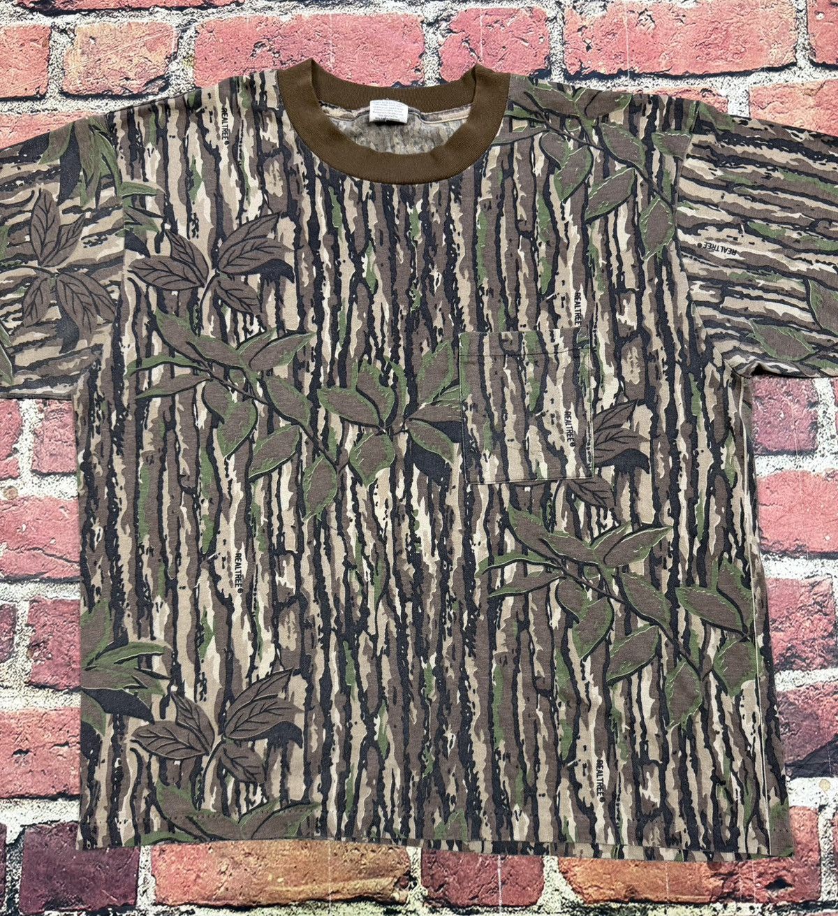 Realtree Vintage RealTree Camo Blank Pocket Tee Single Stitch Boxy Size US XL / EU 56 / 4 - 3 Thumbnail