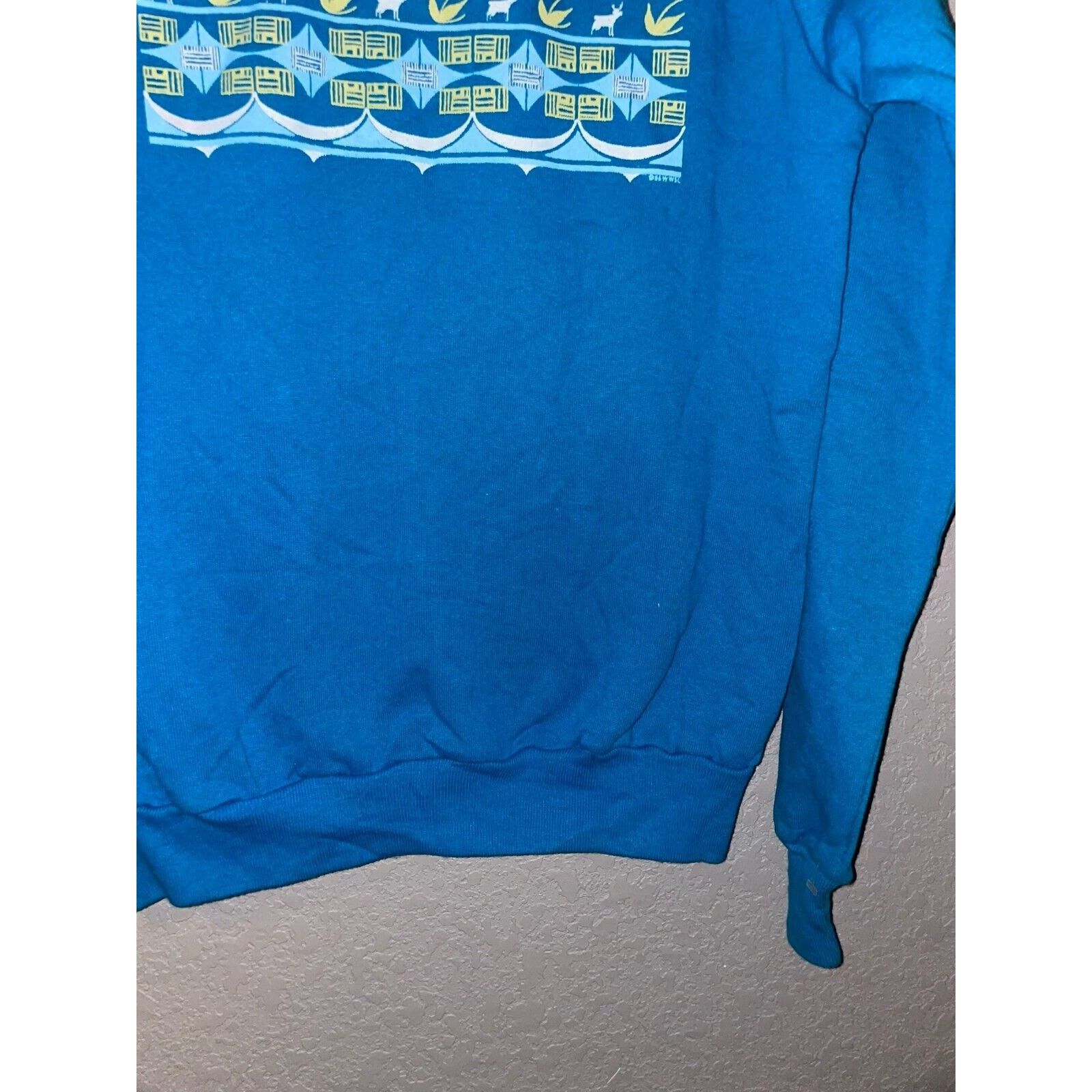 Jerzees Vintage Arizona Crewneck Deer Native Blue Sweatshirt VTG 80s Size US M / EU 48-50 / 2 - 8 Thumbnail