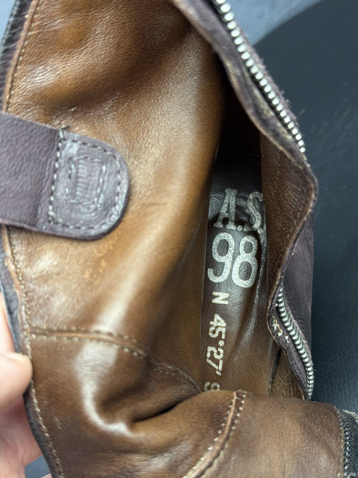 A.S.98 Women's A.S.98. Airstep Suide Biker Zip Ankle Boots Size US 6 / IT 36 - 10 Thumbnail