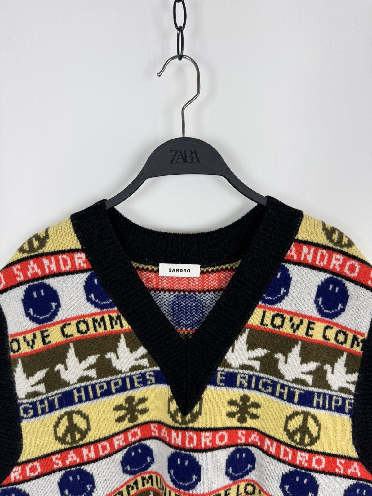 Sandro Sandro x Smiley Sleeveless Sweater With Motif Size M / US 6-8 / IT 42-44 - 3 Thumbnail