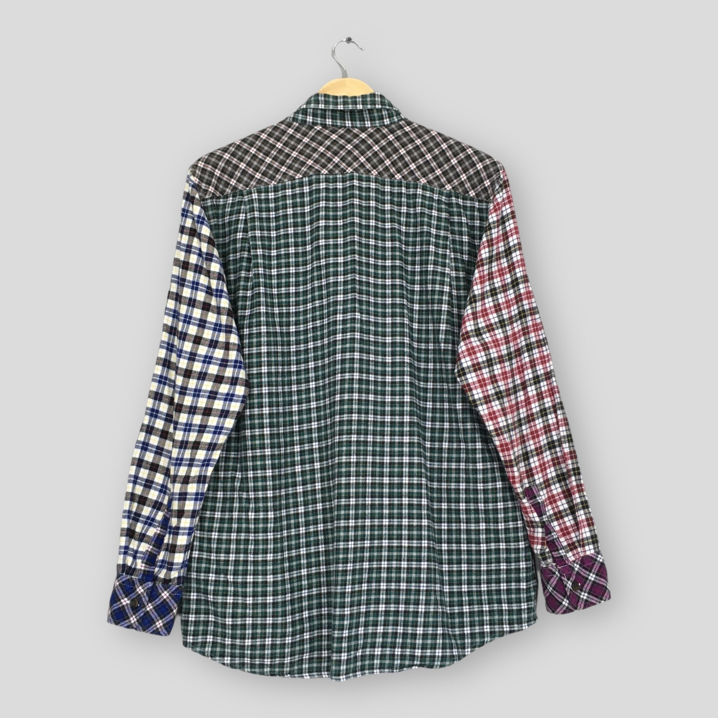 Japanese Brand × Needles Patchwork Checkered Rebuild Flannel Shirt Size US L / EU 52-54 / 3 - 7 Thumbnail