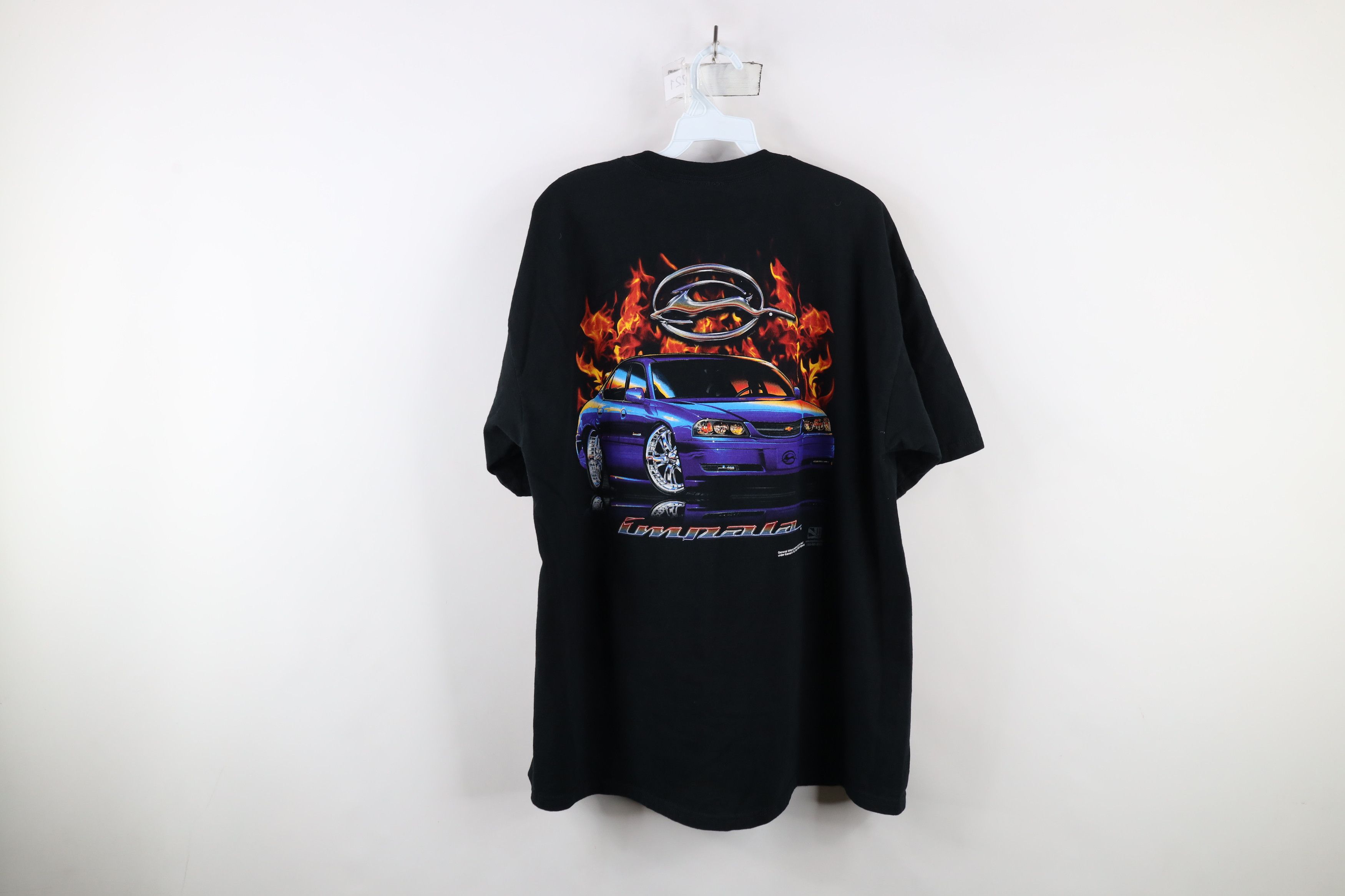 Vintage Vintage General Motors Chevy Impala Fire Flames Car T-Shirt Size US XL / EU 56 / 4 - 8 Thumbnail