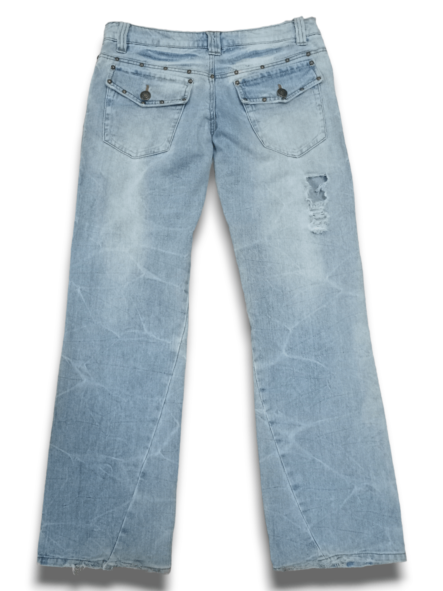 Japanese Brand Vintage Japanese Brand Bush Style Ripped Studded Jeans Size US 31 - 2 Thumbnail