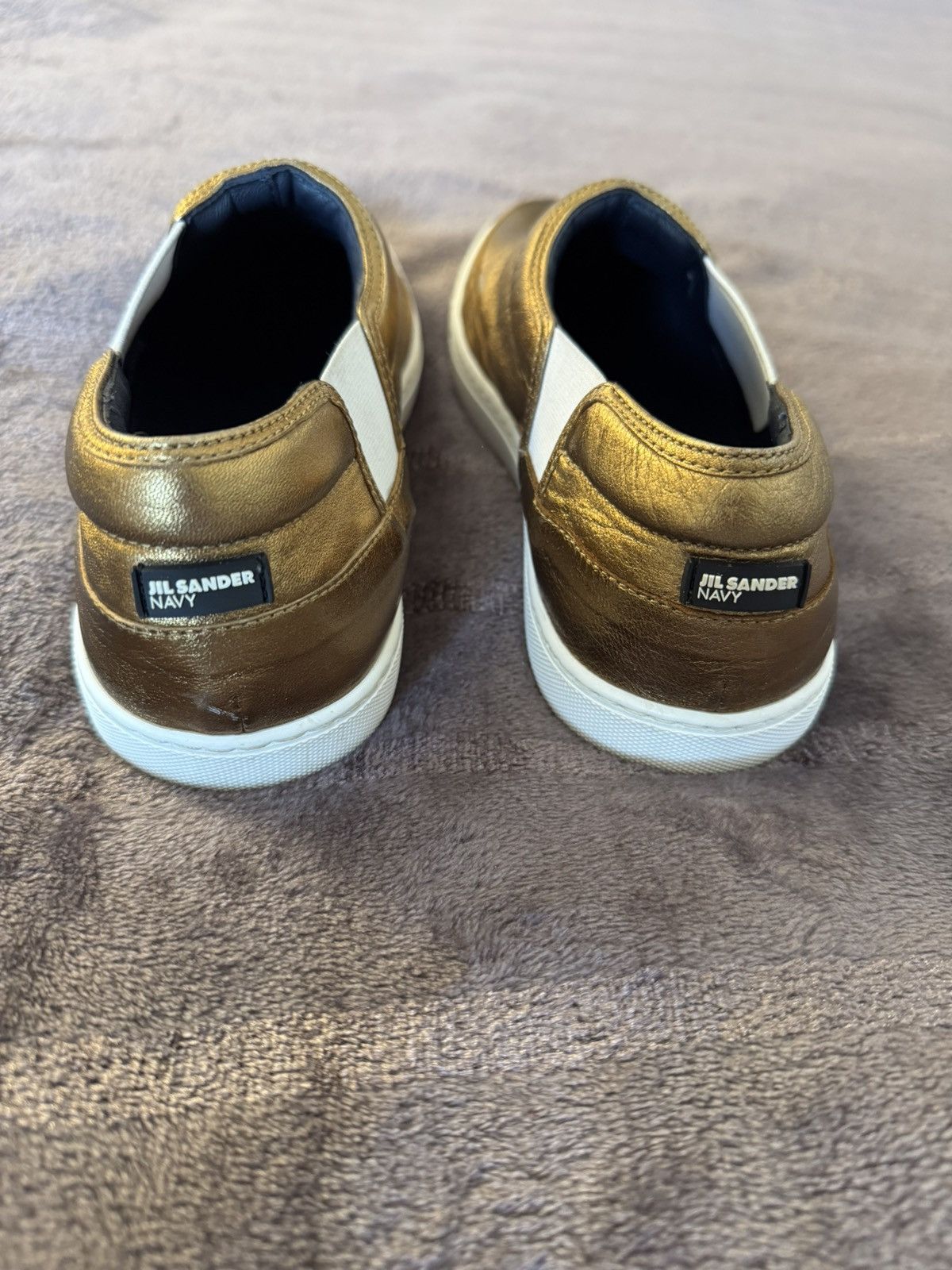 Jil Sander Jil Sander Leather Gold Slip-On flats 39 Size US 9 / IT 39 - 4 Thumbnail