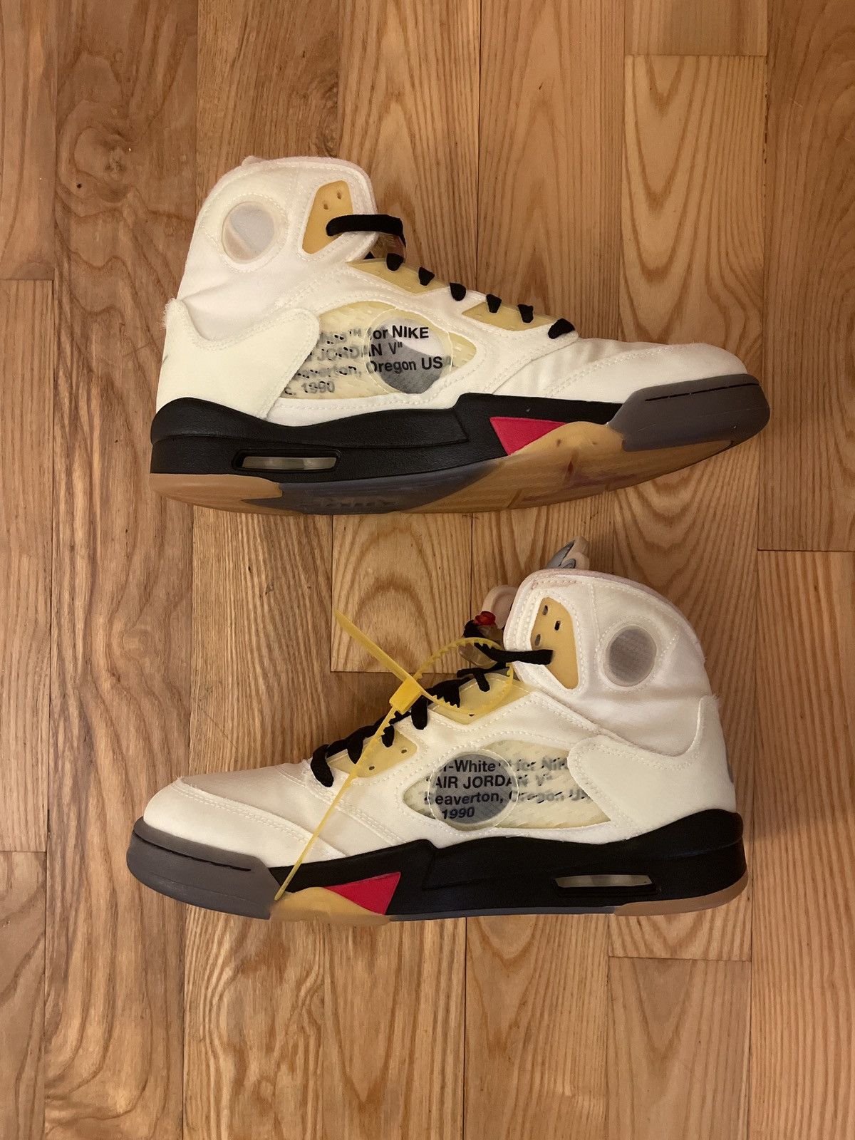 Jordan Brand × Off-White Jordan 5 Retro Off-White Sail Size US 12 / EU 45 - 2 Thumbnail