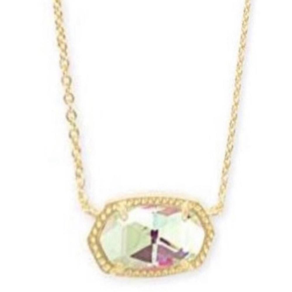 Kendra Scott Kendra Scott Elisa Dichroic Glass Gold Chain Necklace Size ONE SIZE - 2 Thumbnail