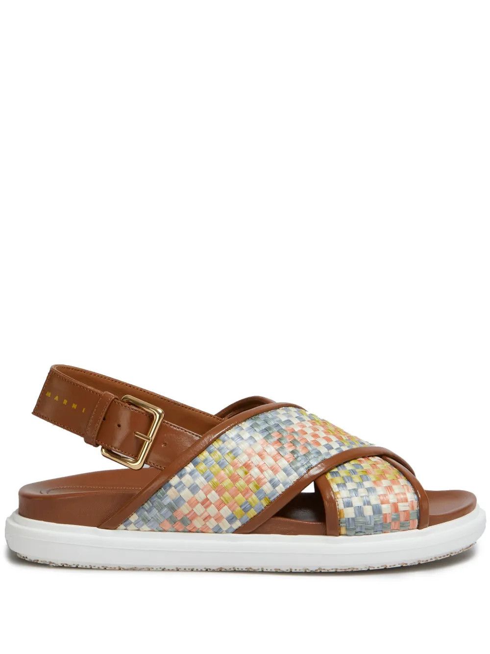Marni oc11z0525 Fussbet Interwoven Slingback Sandals in Multicolor Size US 10 / IT 40 - 2 Thumbnail