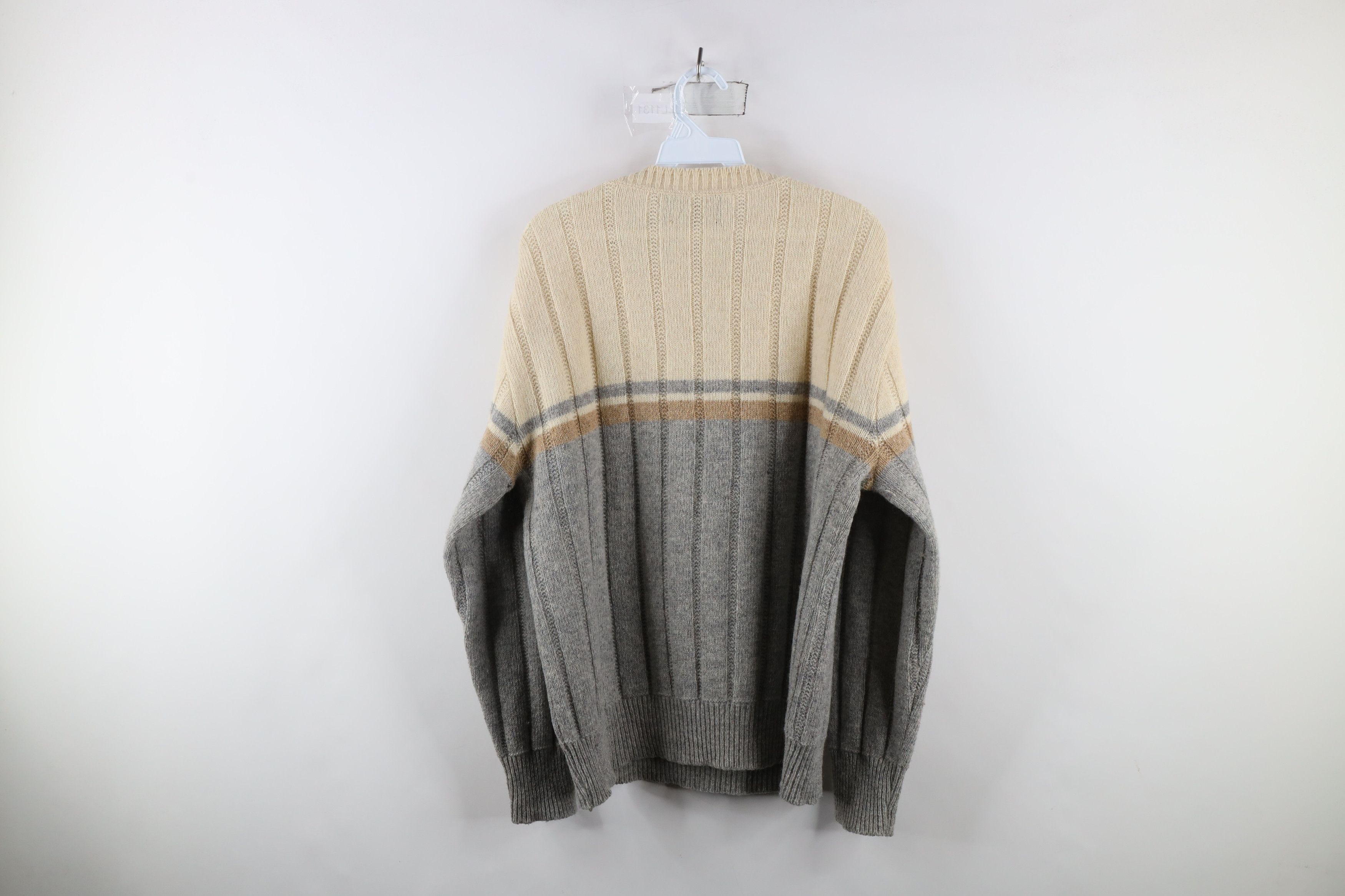 Vintage Vintage 70s Streetwear Striped Ribbed Knit Sweater USA Size US L / EU 52-54 / 3 - 7 Thumbnail