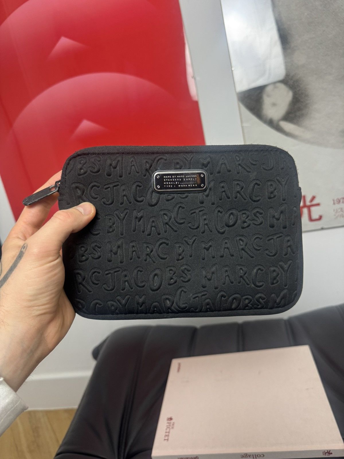 Marc Jacobs Marc Jacobs Cosmetic Pouch Case Bag Workwear Monogram Rare Size ONE SIZE - 2 Thumbnail
