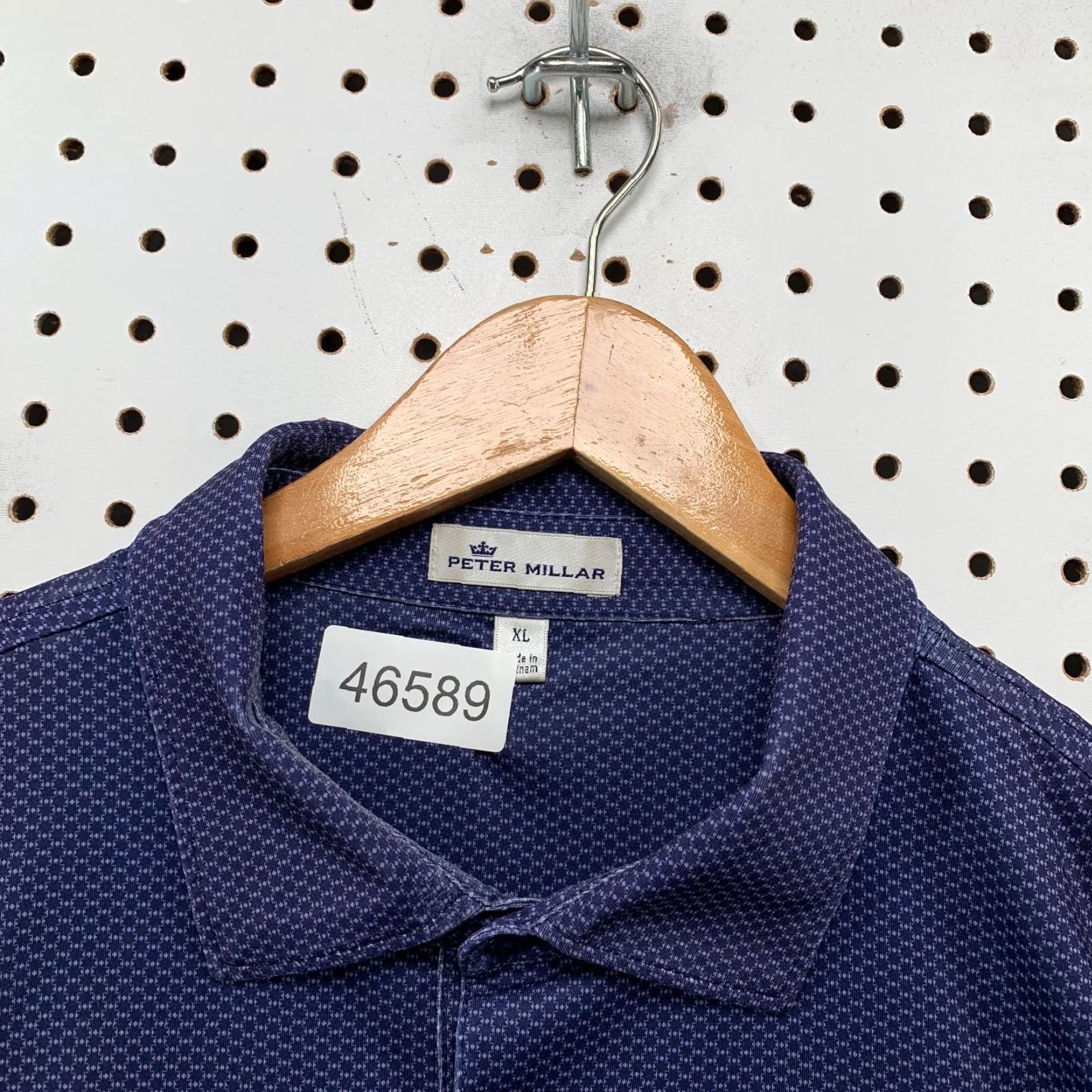 Peter Millar Peter Millar Golf Polo Shirt Mens XL Blue Check Performance Short Sleeve Shirt Brand Polo Mens XL Blue Check Golf Performance Short Sleeve Size US XL / EU 56 / 4 - 4 Thumbnail