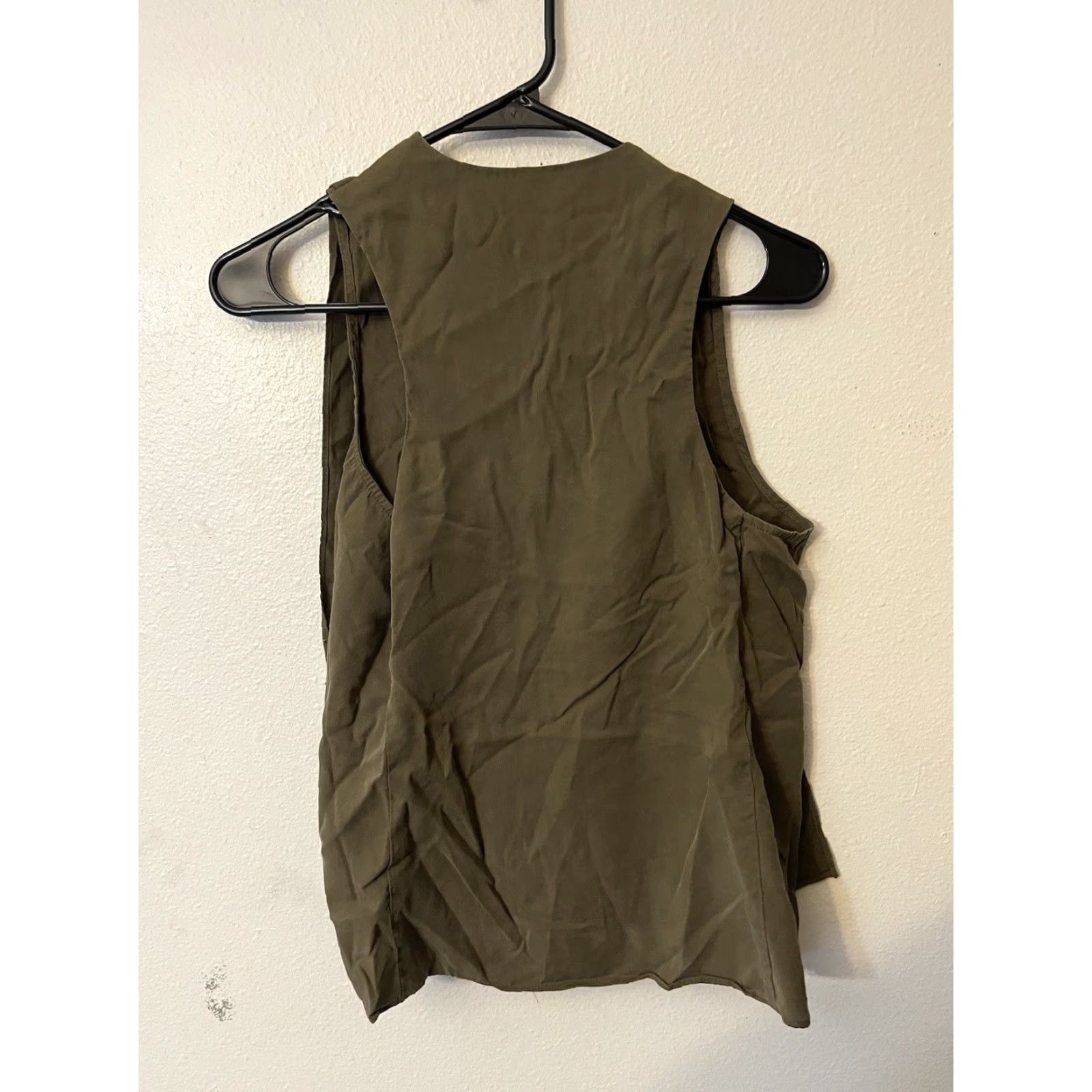 Vintage VINTAGE Cache Motto Vest Women Small Tencel Brown Green Casual Fall 2020s Size S / US 4 / IT 40 - 2 Thumbnail