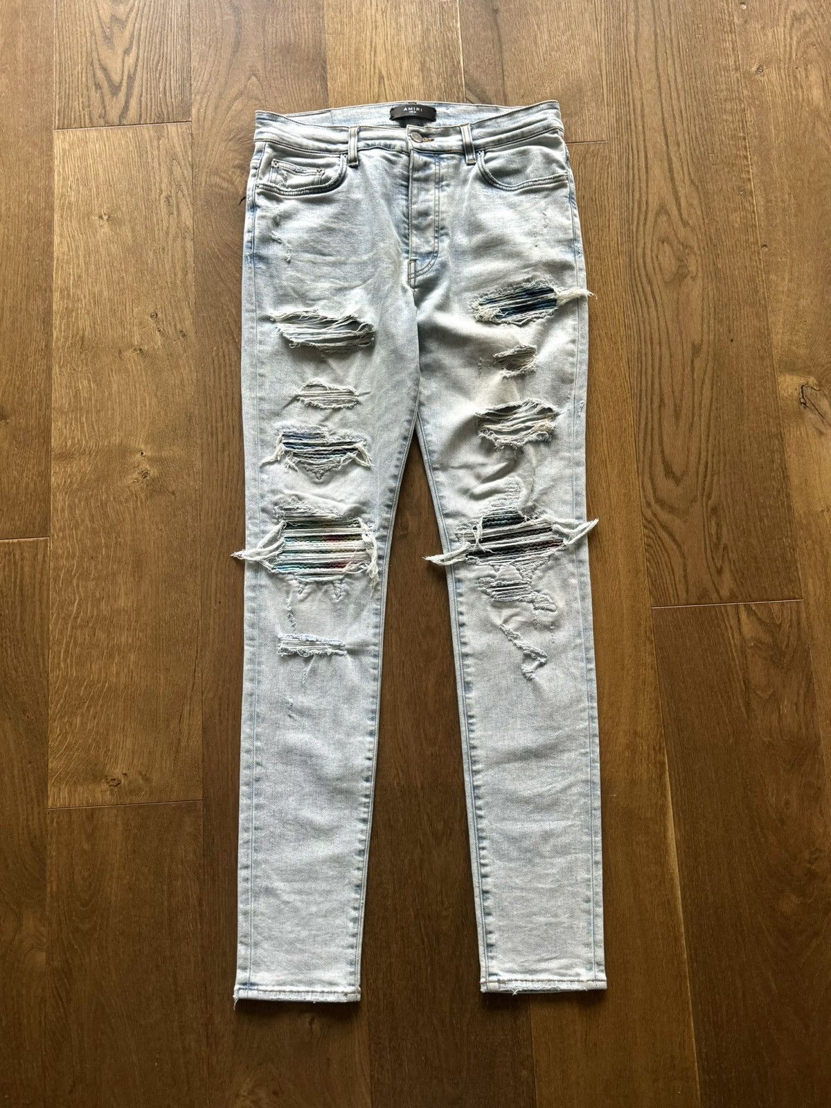 Amiri Amiri Jeans MX1 Tie Dye Distressed Skinny Denim Size US 34 / EU 50 - 1 Thumbnail