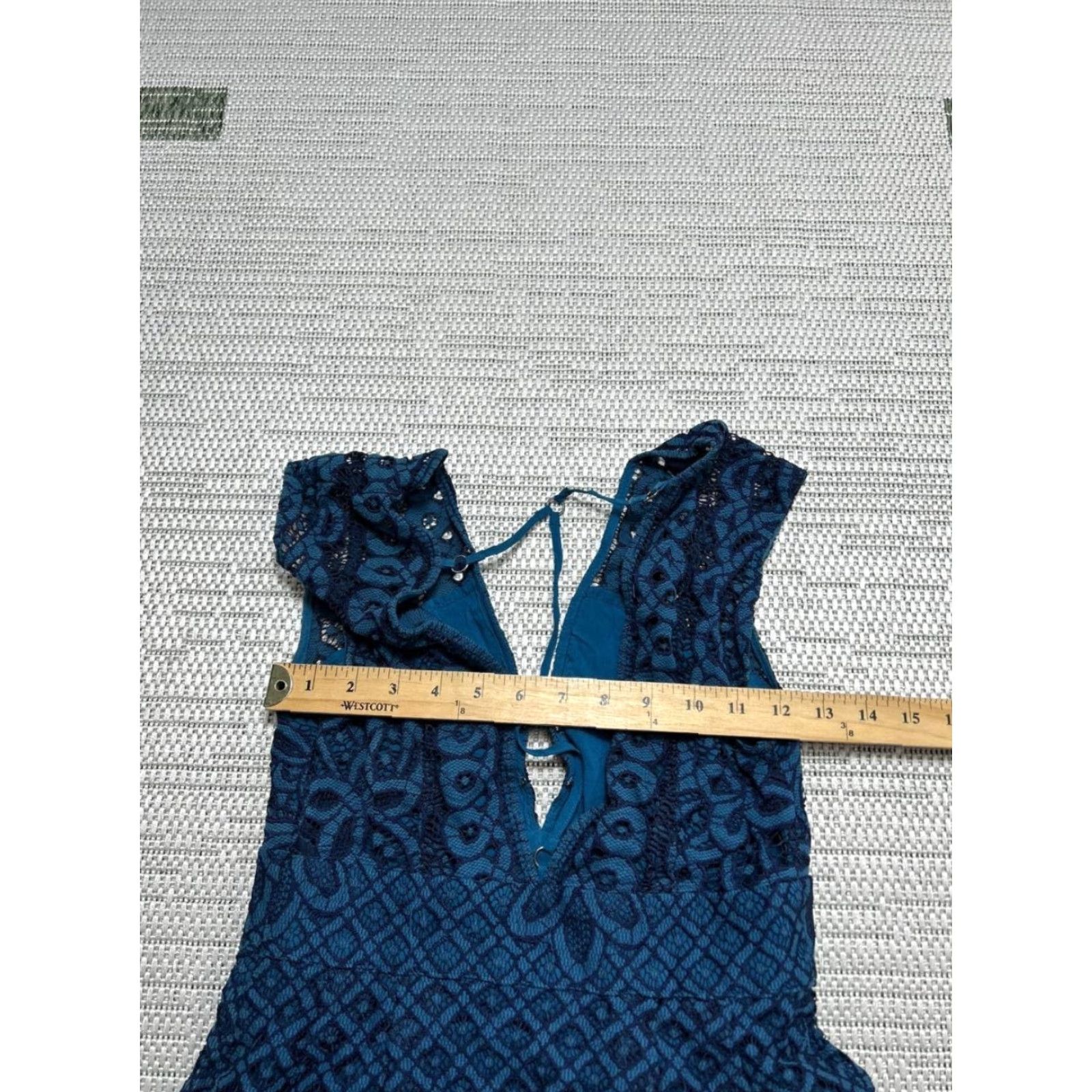 Free People Dress Womens 2 Blue Lace Cotton Blend Blouson Dress -  ilac.rochib.com