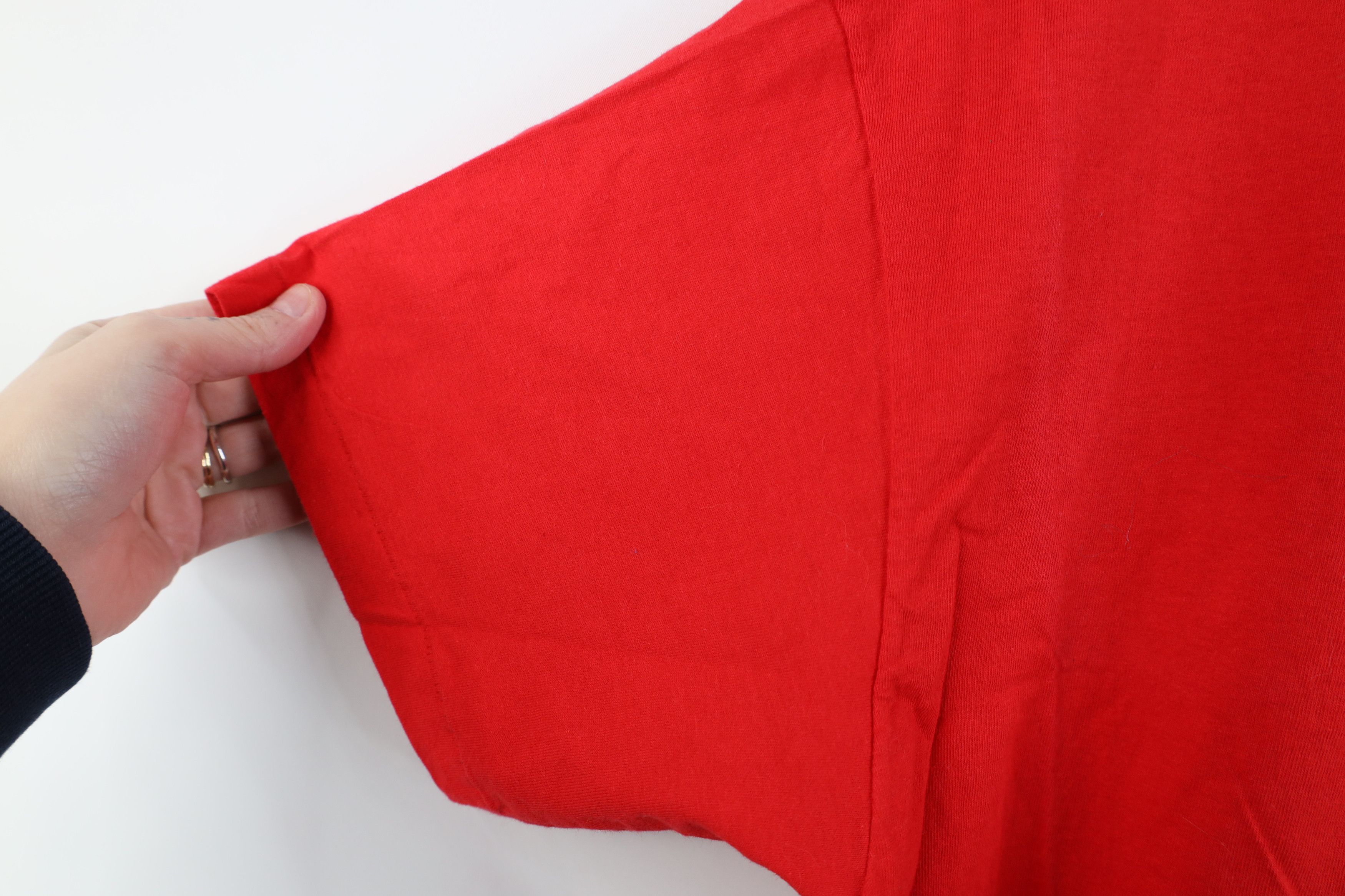 Hanes Vintage 80s 90s Hanes Short Sleeve T-Shirt Cotton Red USA Size US XL / EU 56 / 4 - 7 Thumbnail
