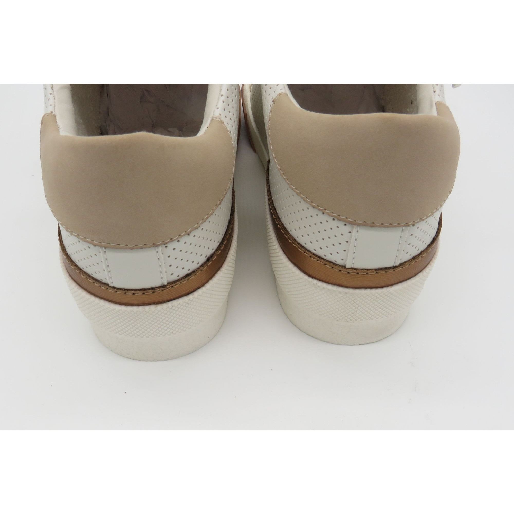 Other Dv Dolce Vita Womens Perforated Lace-Up Sneakers Beige White Size US 5 / IT 35 - 3 Thumbnail