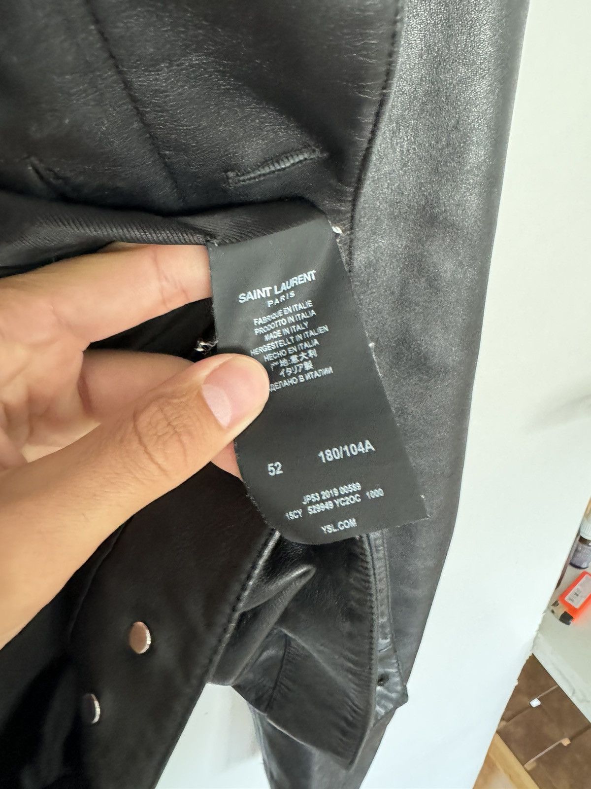 Saint Laurent Paris Lamb Leather trucker Size US L / EU 52-54 / 3 - 3 Thumbnail