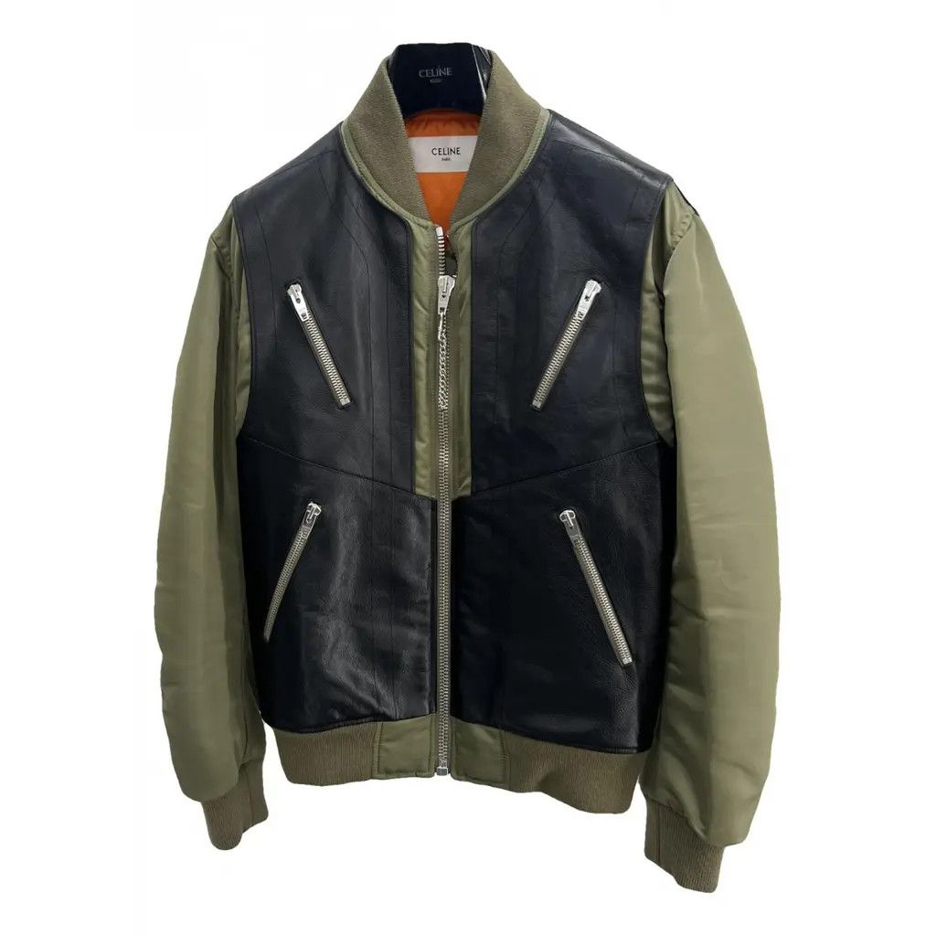 Image of Celine O1W1Db10324 Blouson Jacket In Khaki, Men's (Size XL)