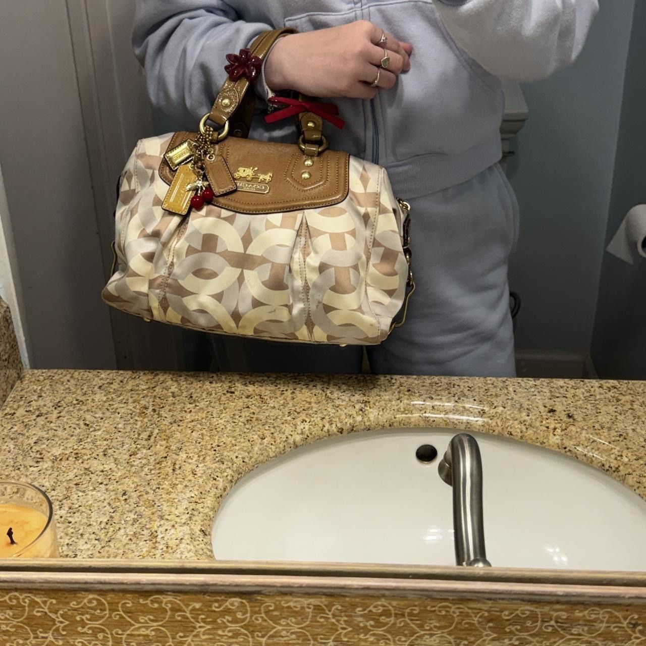 Coach Y2K Coach Satin Monogramed Handbag Size ONE SIZE - 8 Thumbnail